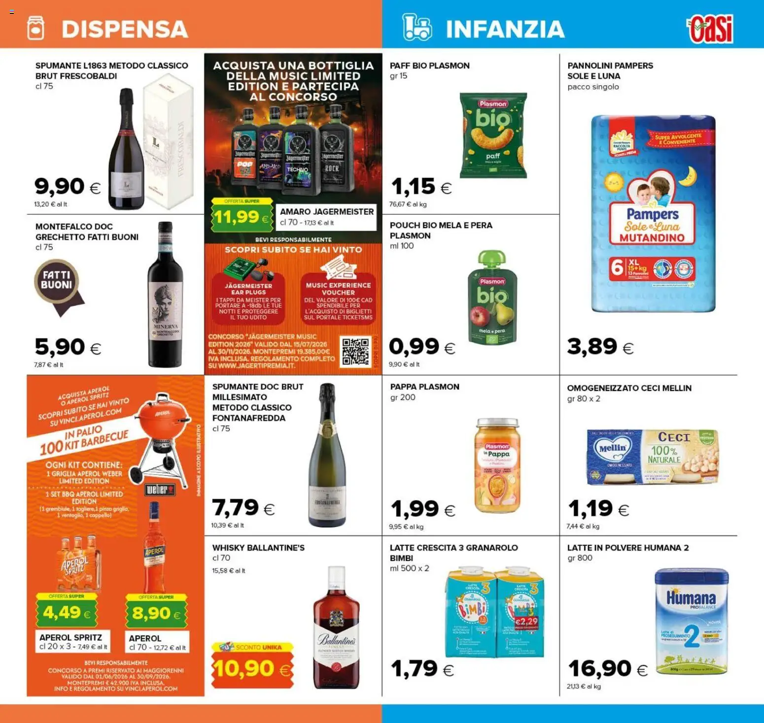 Volantino Oasi del 25/09/2026 | Pagina: 17 | Prodotti: Pannolini, Pera, Jägermeister, Griglia