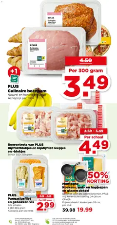 PLUS Pangasiusfilet en gebakken vis, Alle schalen à 180-365 gram - Voorbeeld van een folder van Plus, geldig van 06.05.2026 | Pagina: 49 | Producten: Mes, Pan, Schaal, Gewicht