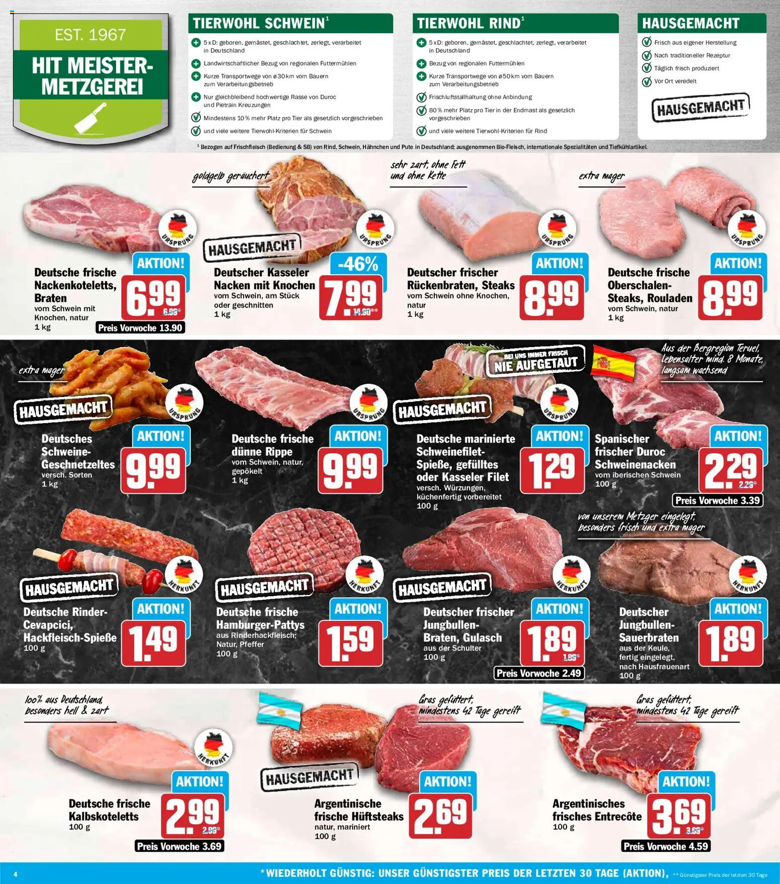 HIT Prospekt – gültig ab 07.09.2026 | Seite: 4 | Produkte: Hahnchen, Spezialitäten, Schweinenacken, Pfeffer