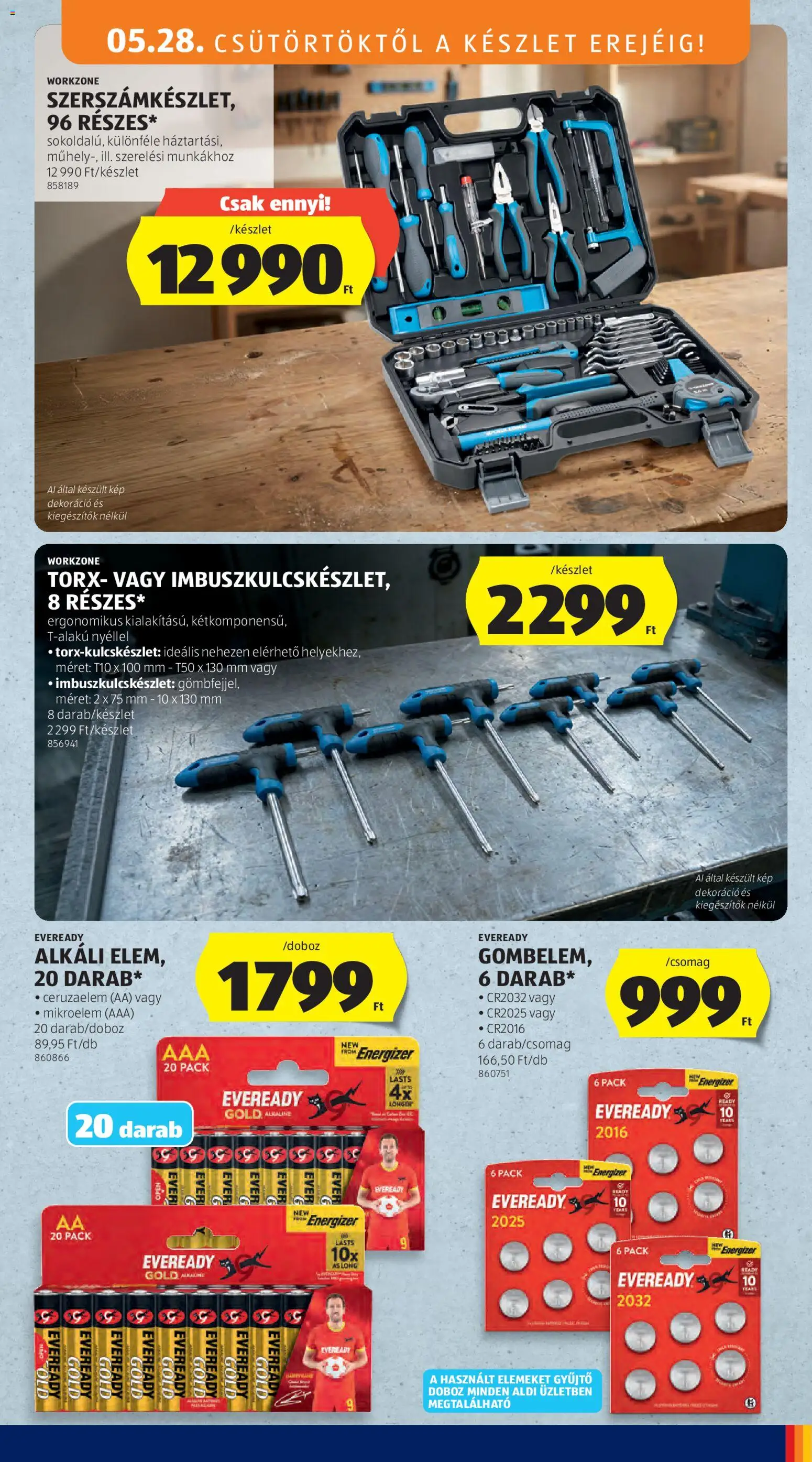 Aldi akciós ujság - amely érvényes a következő dátumtól: 28.05.2026 | Oldal: 31 | Termékek: Ceruzaelem, Doboz, Dekoráció
