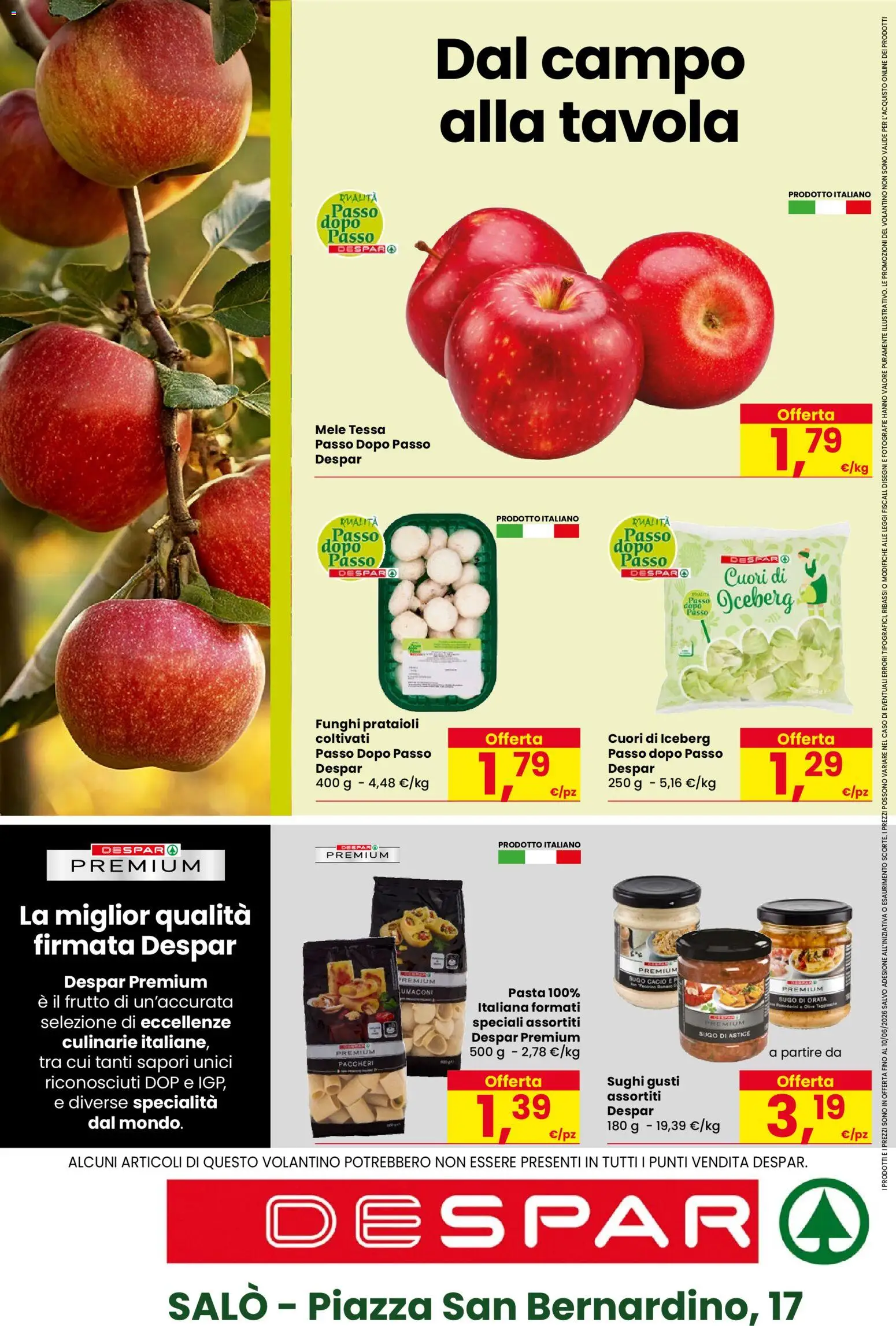 Volantino Despar del 28.05.2026 | Pagina: 16 | Prodotti: Mele, Orata, Astice, Paccheri