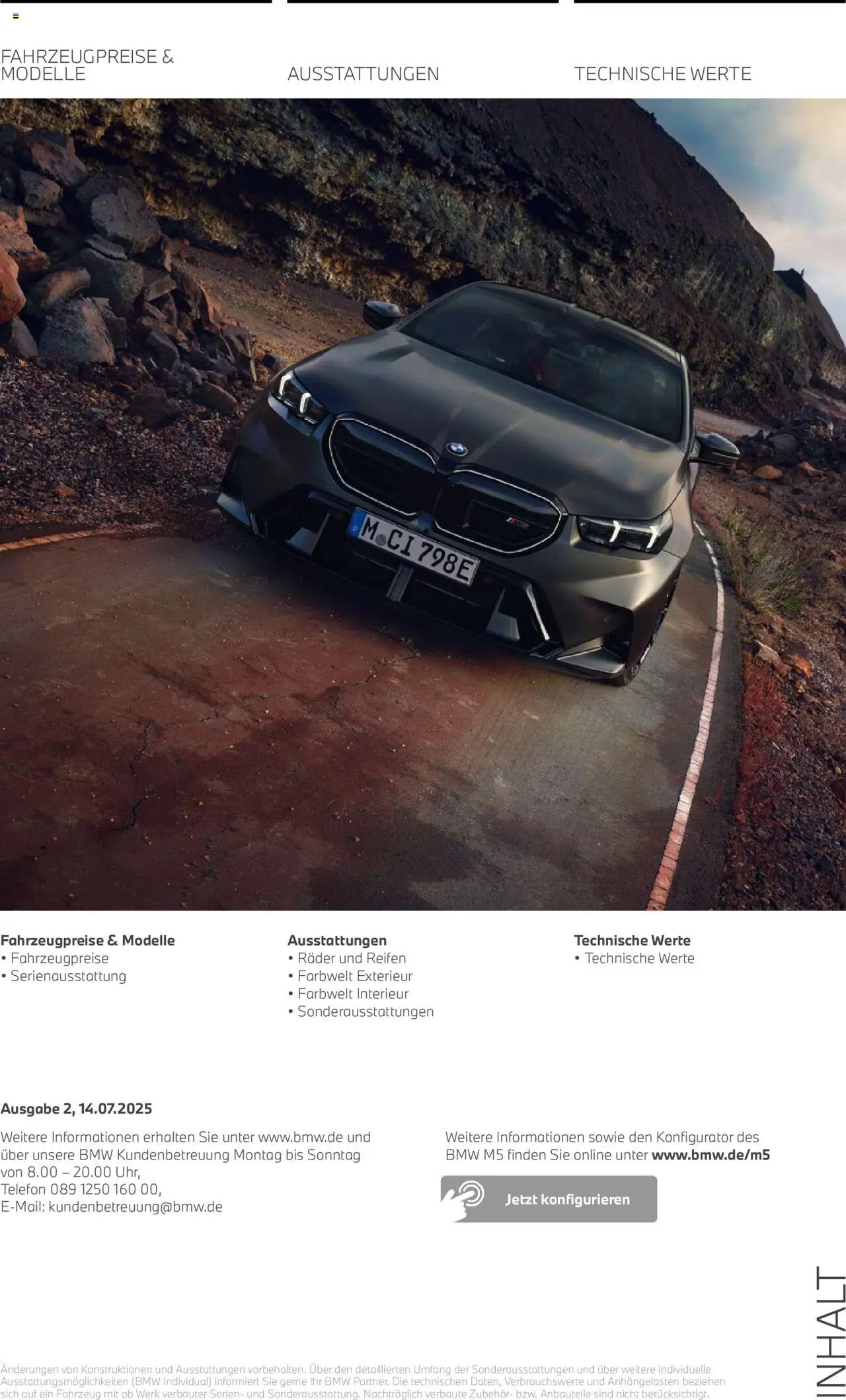 BMW M5 Limousine / Touring – gültig ab 01.07.2025 | Seite: 2 | Produkte: Telefon
