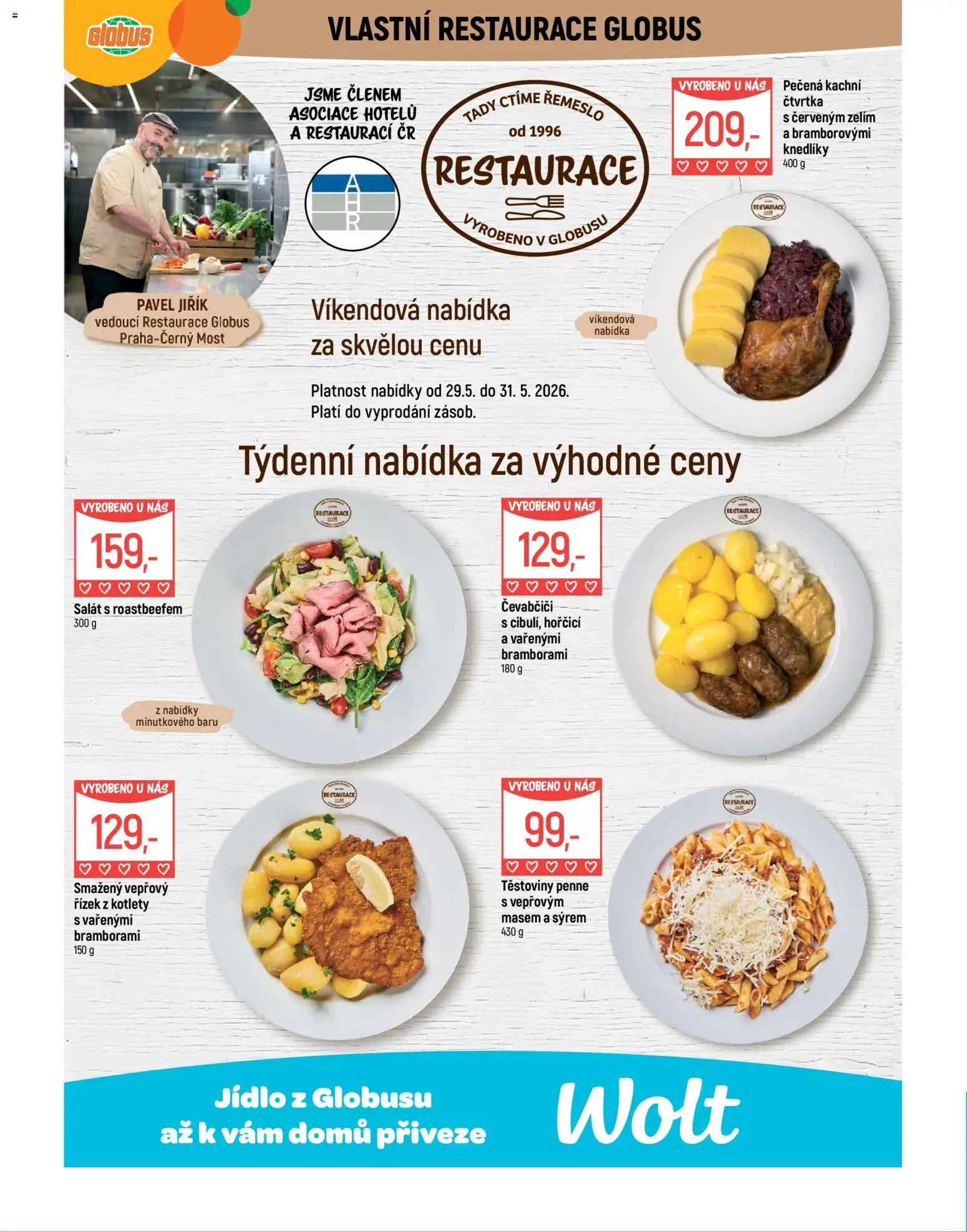 Globus leták - Praha Černý Most od 27.05.2026 | Strana: 7 | Produkty: Globus, Mošt, Těstoviny, Salát