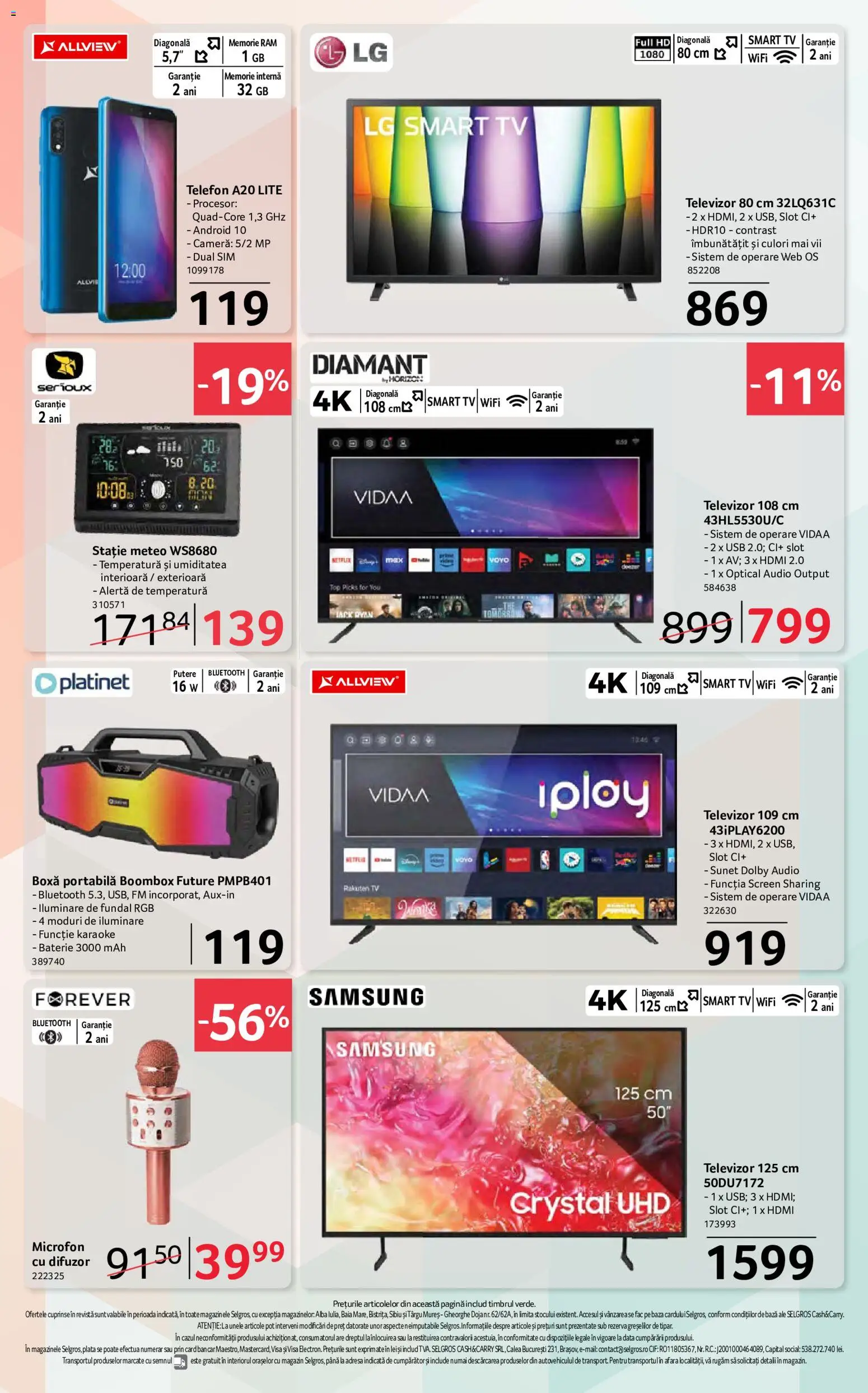 Noul catalog Selgros – valabil de la 02.10.2026 | Pagină: 22 | Produse: Meteo, Memorie, Audio, Microfon