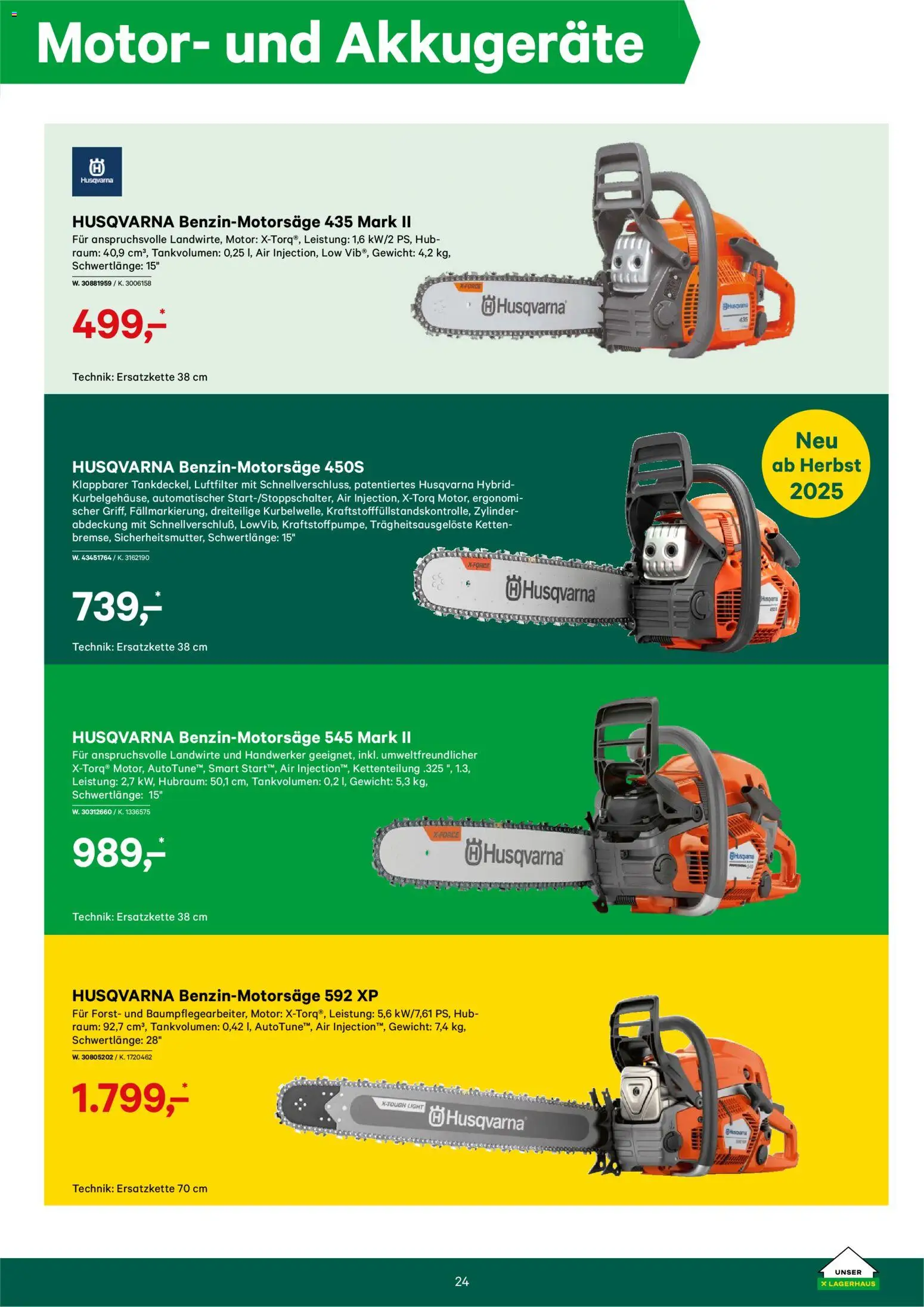 Lagerhaus Forstkatalog gültig ab 01.01.2025 | Seite: 24 | Produkte: Gewicht