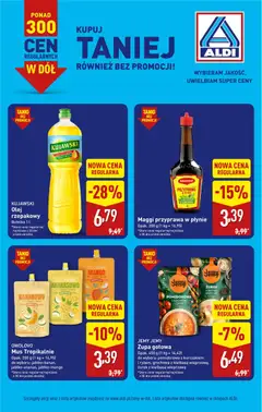 Pogląd oferty "Aldi gazetka - Ceny w dół" - ważna od 14.09.2026 | Strona: 5 | Produkty: Kiełbasa, Zurek, Maggi, Olej