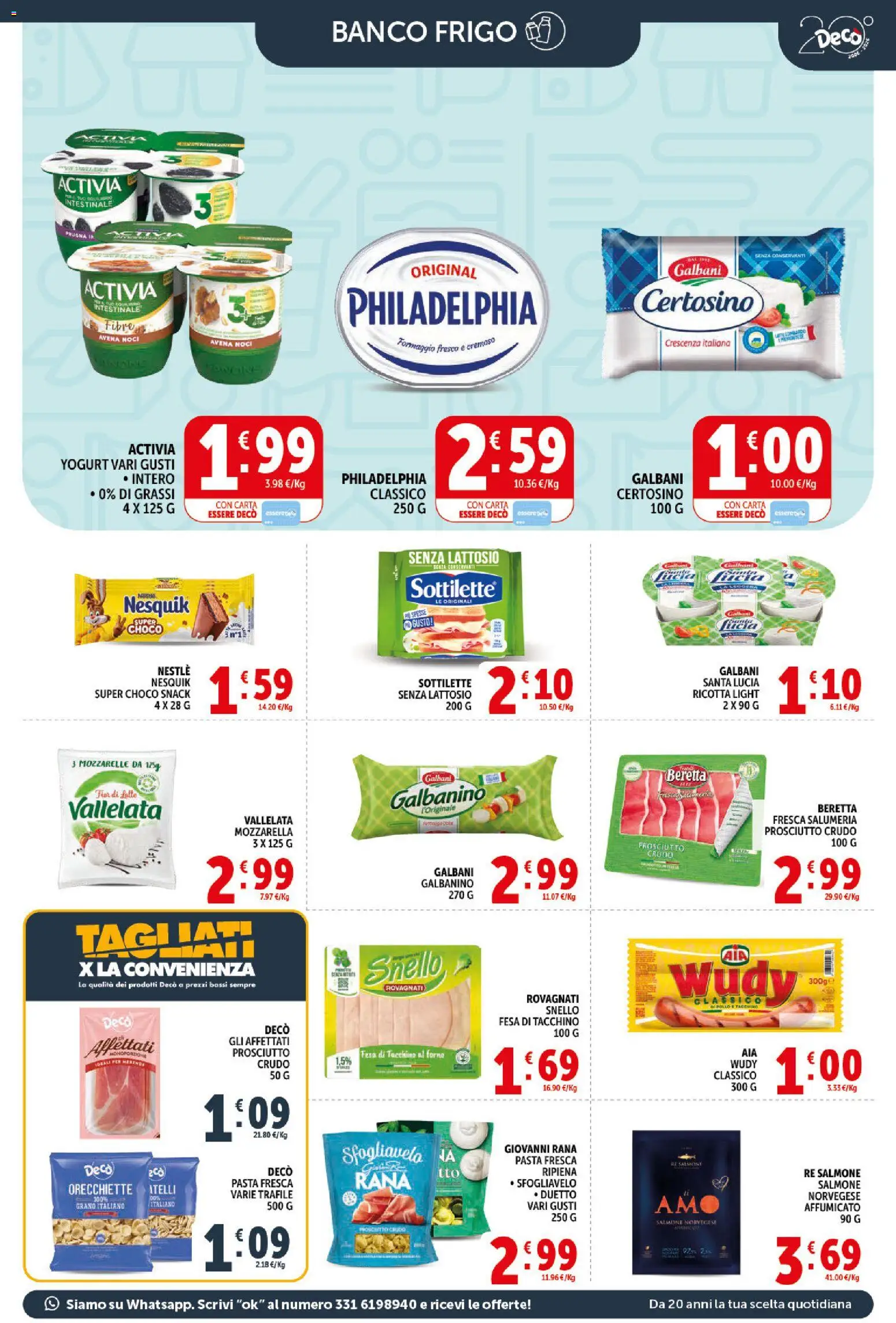 Volantino Decò del 11.05.2026 | Pagina: 5 | Prodotti: Salmone, Formaggio, Prosciutto, Crescenza