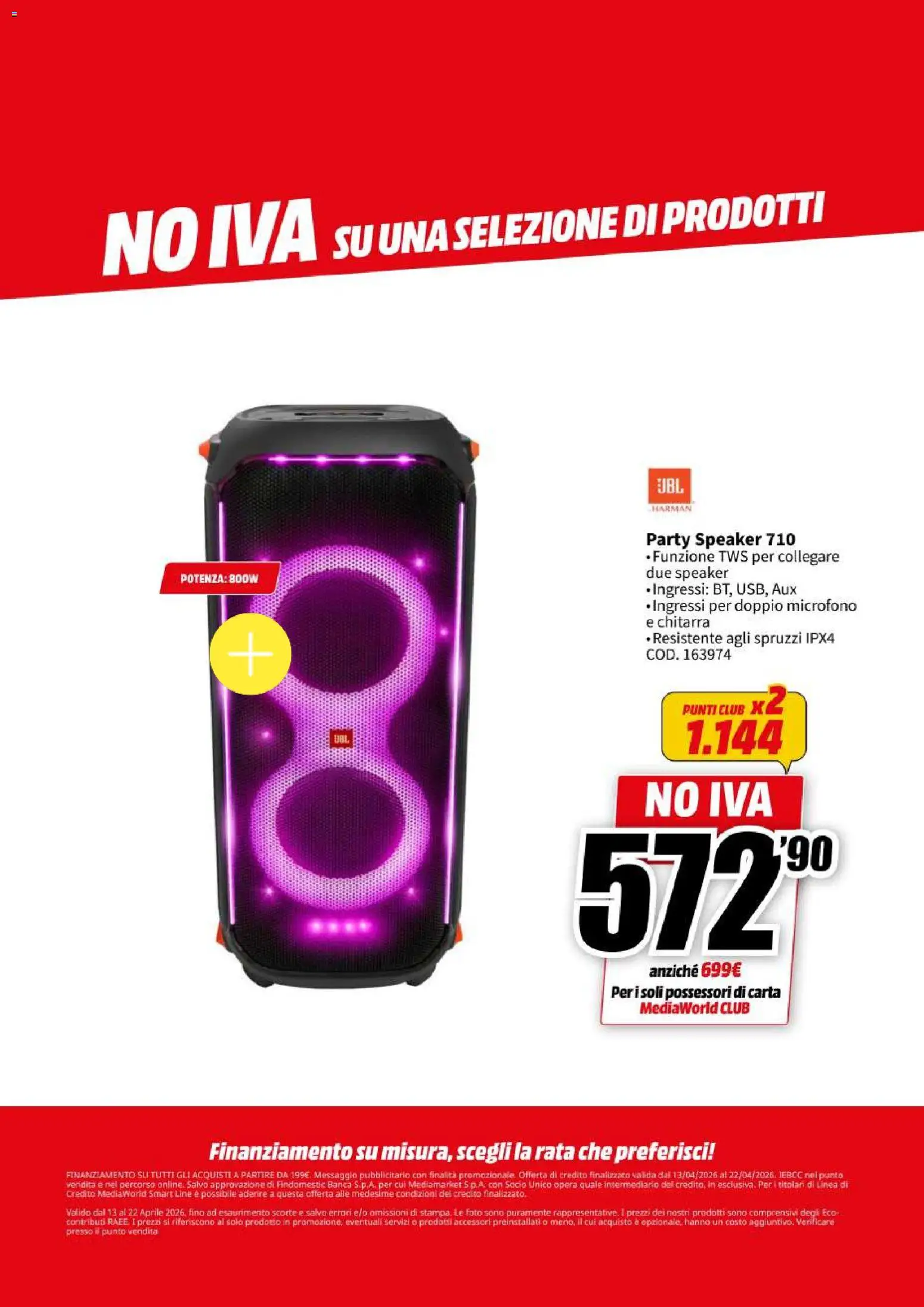 Volantino Media World del 13.04.2026 | Pagina: 65 | Prodotti: Microfono, Speaker