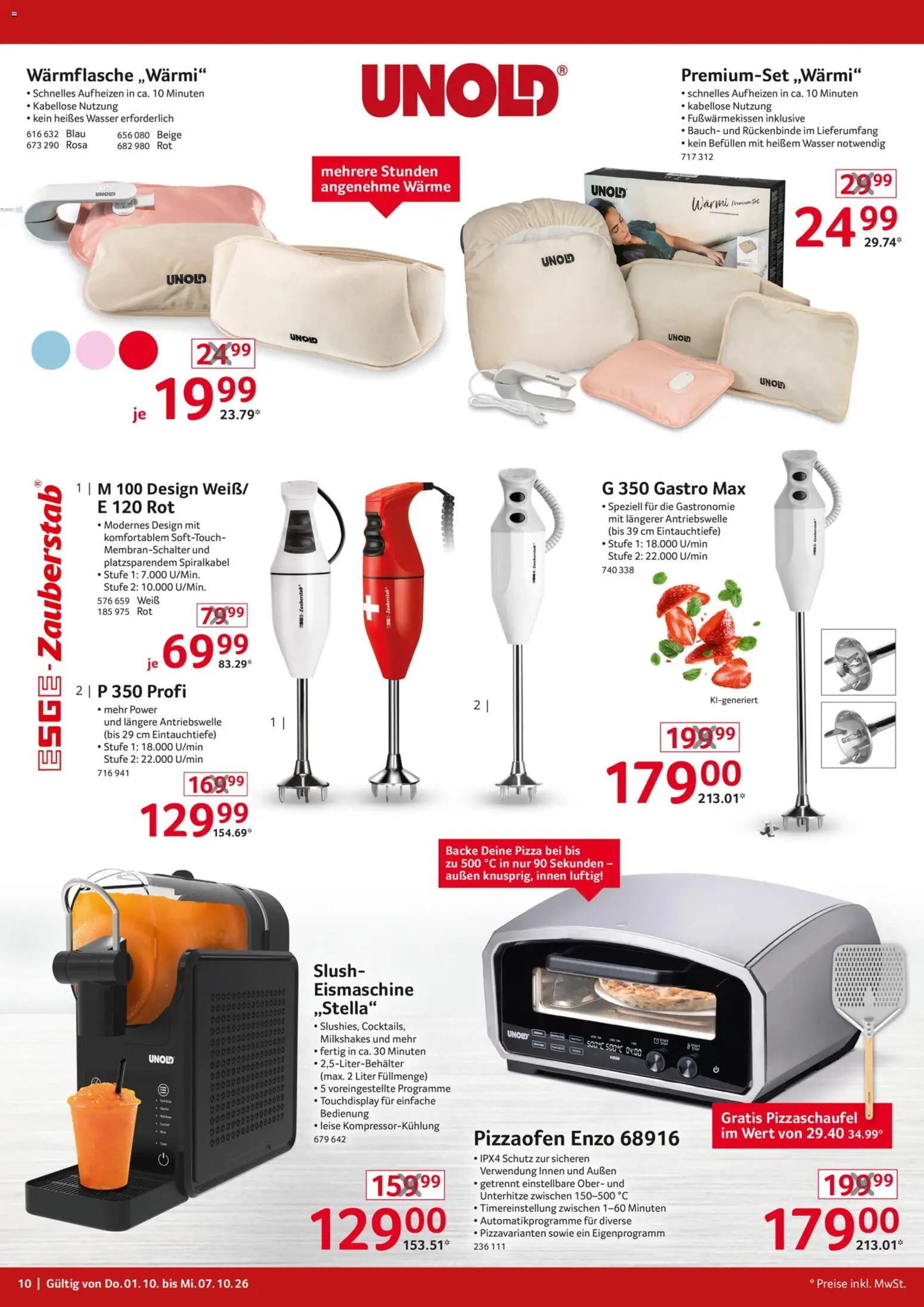 Selgros Non Food – gültig ab 01.10.2026 | Seite: 10 | Produkte: Wasser, Pizza