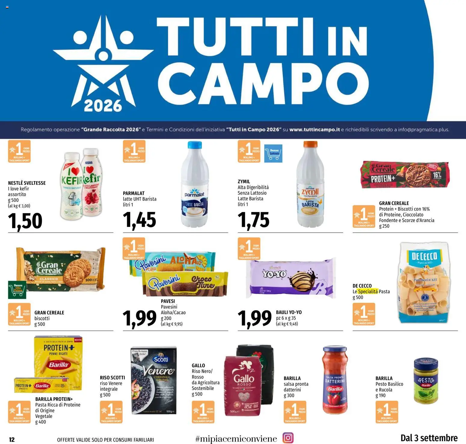 Volantino EMI del 03/09/2026 | Pagina: 12 | Prodotti: Kefir, Cioccolato, Biscotti, Lampone