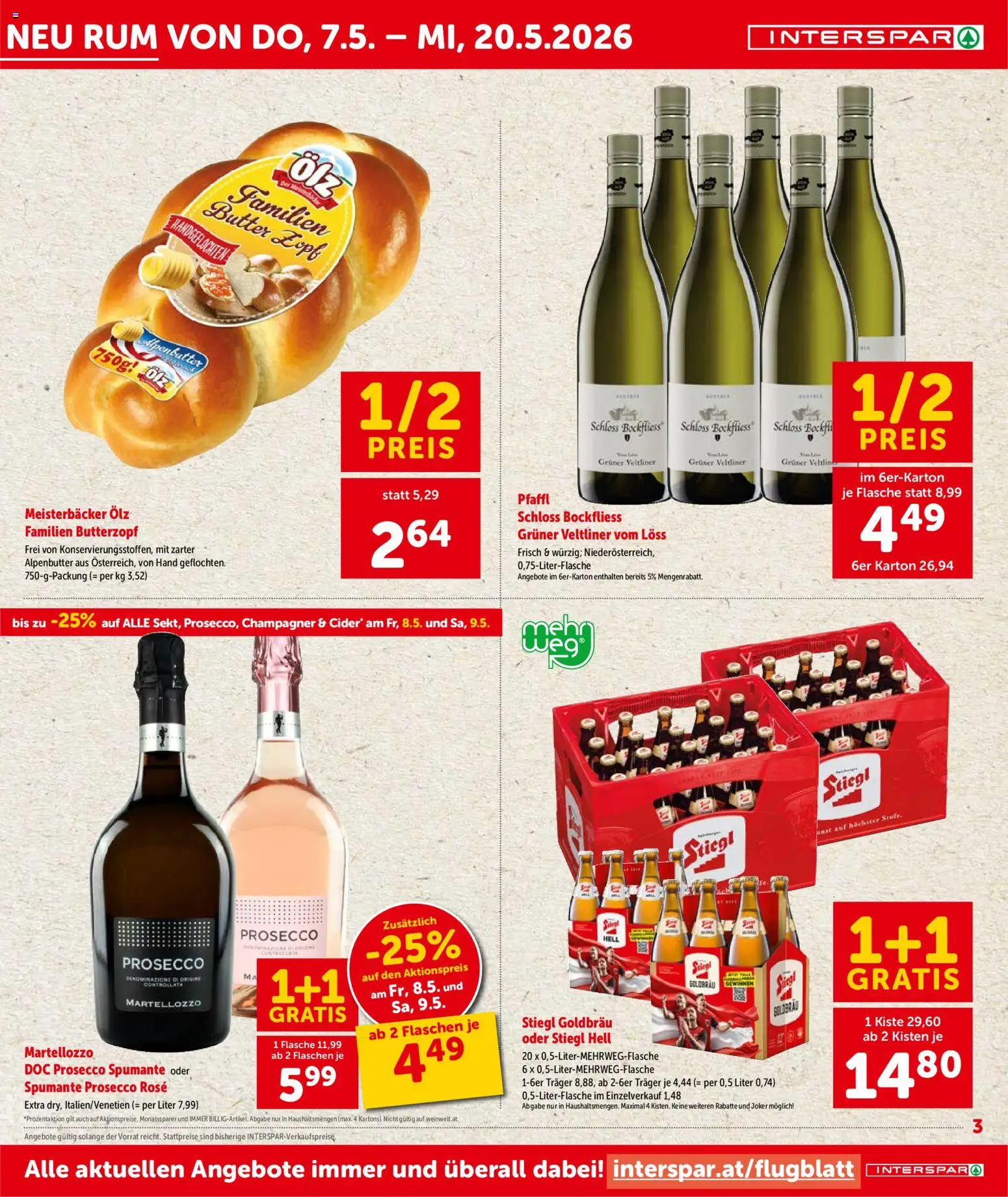 Interspar Neu - Rum gültig ab 07.05.2026 | Seite: 3 | Produkte: Butter
