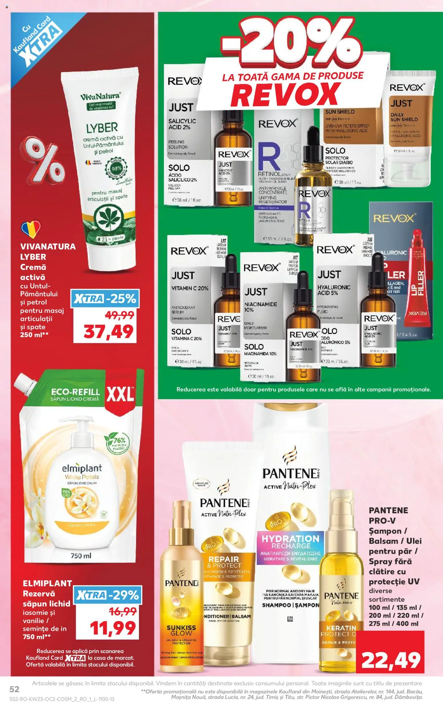 Kaufland RO akciós ujság - amely érvényes a következő dátumtól: 03.06.2026 | Oldal: 52 | Termékek: Sampon, Vitamin c