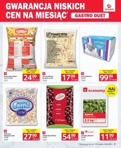 Pogląd oferty "Selgros cash&carry gazetka - Gastro Duet" - ważna od 07.05.2026 | Strona: 3 | Produkty: Szpinak, Wiśnie, Kopytka, Frytki