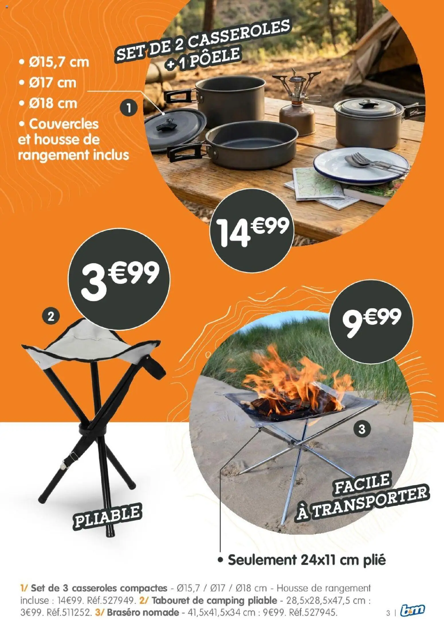 {H1} | Page: 3 | Produits: Brasero, Poêle, Casseroles