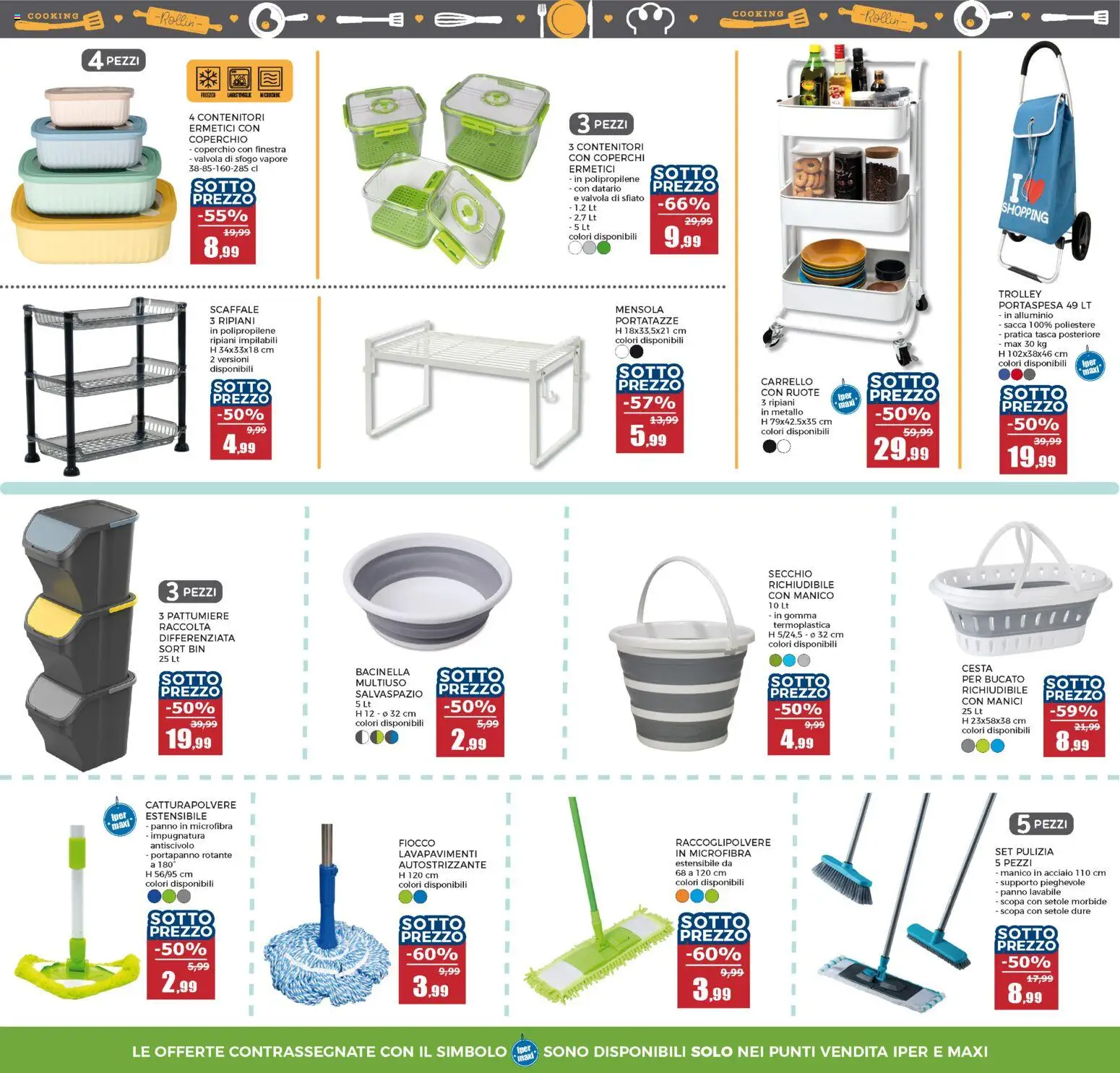 Volantino Happy Casa del 13.05.2026 | Pagina: 6 | Prodotti: Scopa, Scaffale, Trolley, Mensola
