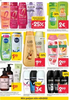 Rusta-mainoslehti voimassa 28/09/2026 alkaen | Sivu: 12 | Tuotteet: Shampoo, Hoitoaine, Suihkugeeli, Deodorantti