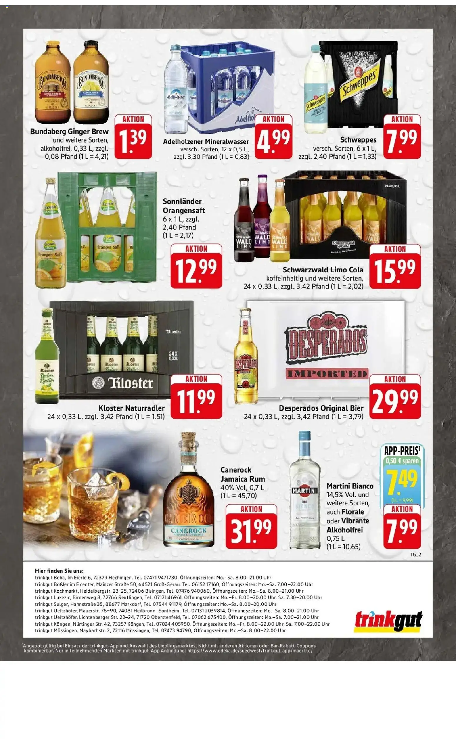 Edeka prospekt Oberstenfeld – gültig ab 22.06.2026 | Seite: 39 | Produkte: Martini, Orangen, Mineralwasser, Uhr