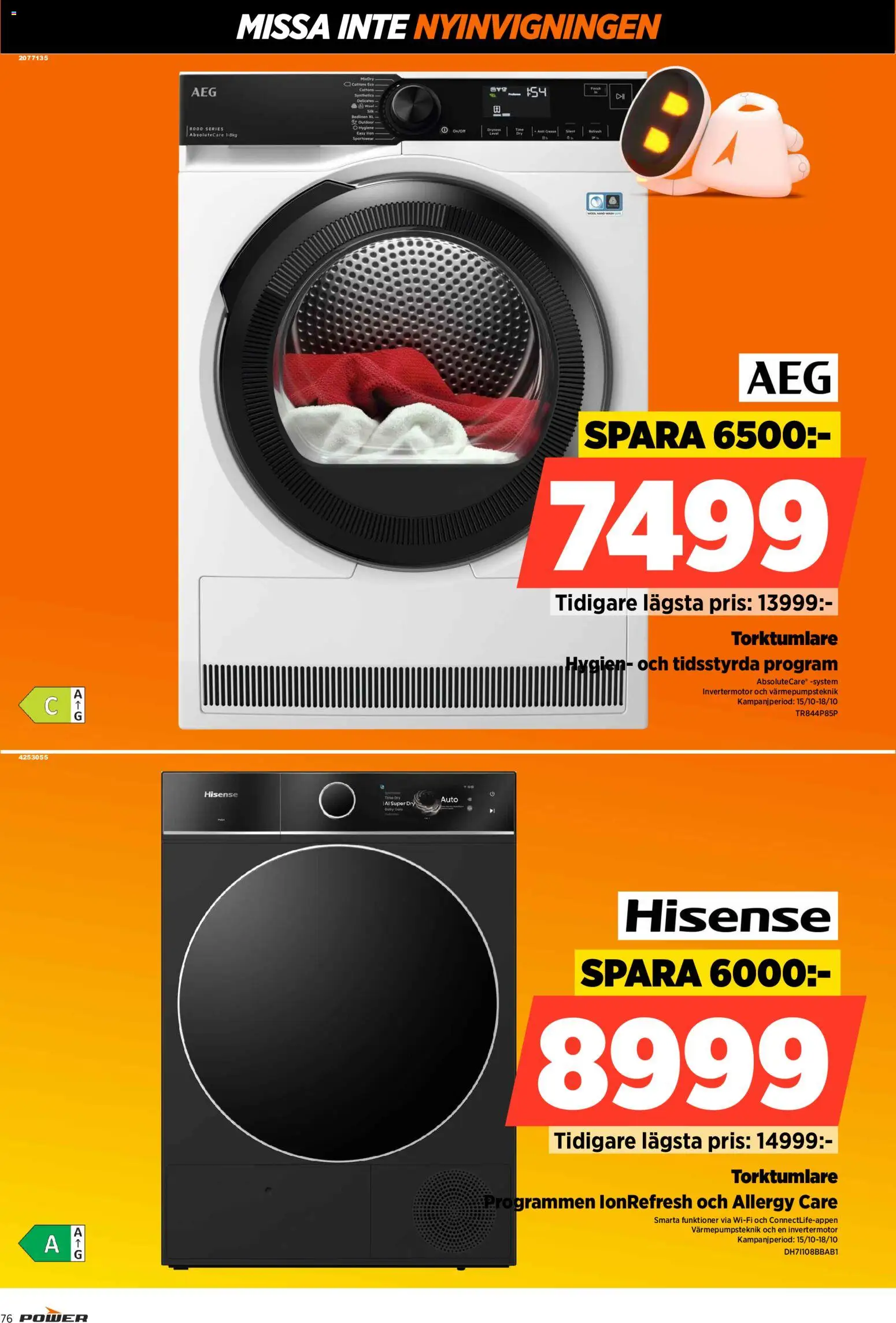 Power reklamblad aktuell från 15/10/2026 | Sida: 76 | Produkter: Wifi, Torktumlare