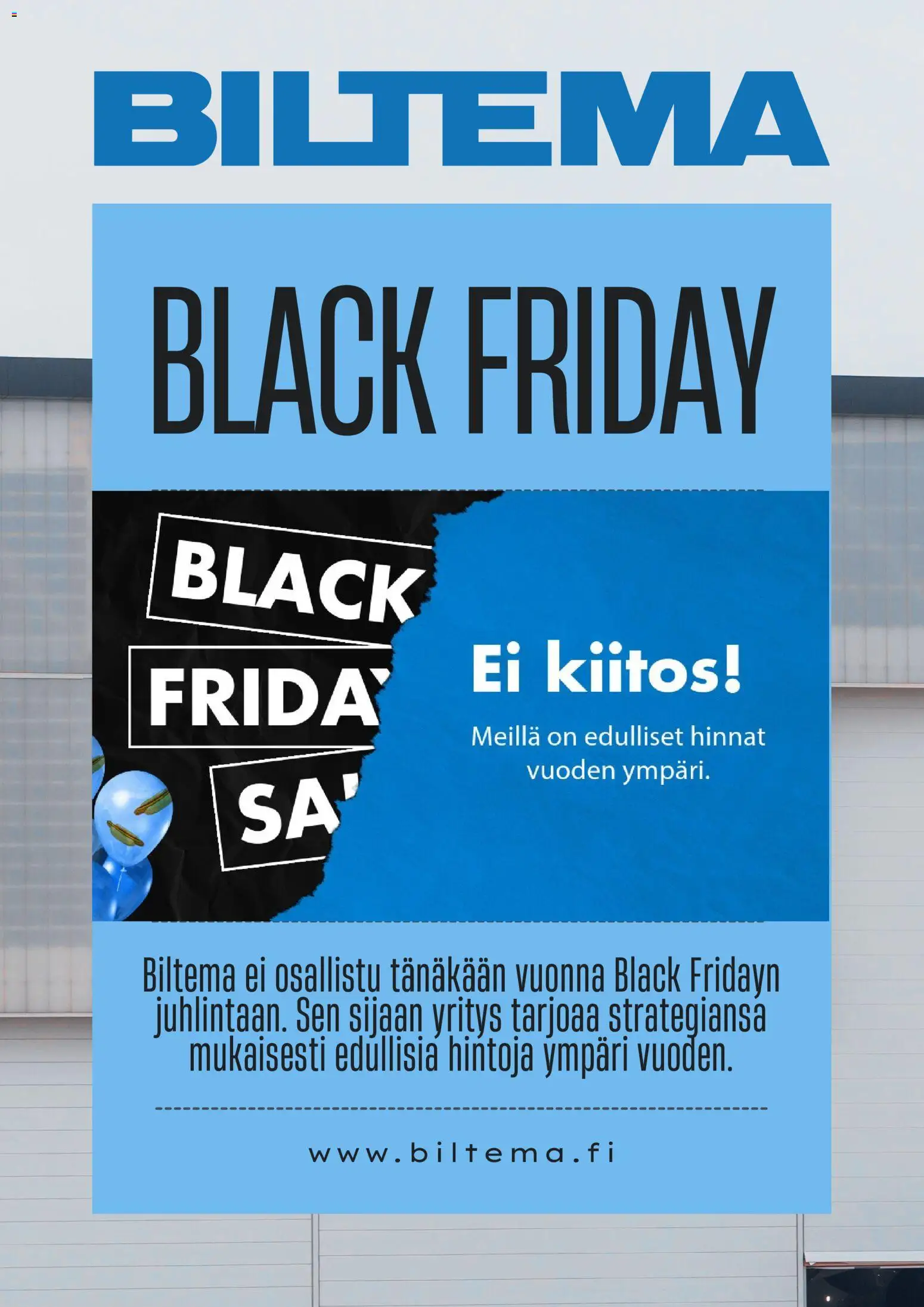 Biltema Black Friday -ennakkoilmoitus – voimassa 21/10/2026 alkaen | Sivu: 1