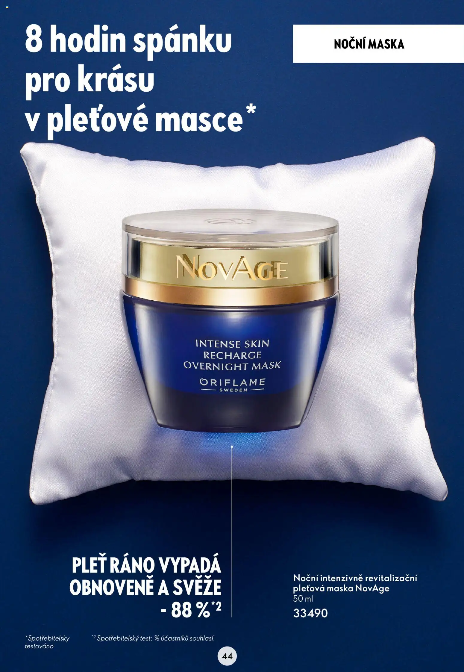 Oriflame katalog Novage+ od 21.07.2026 | Strana: 44 | Produkty: Pleťová maska, Maska