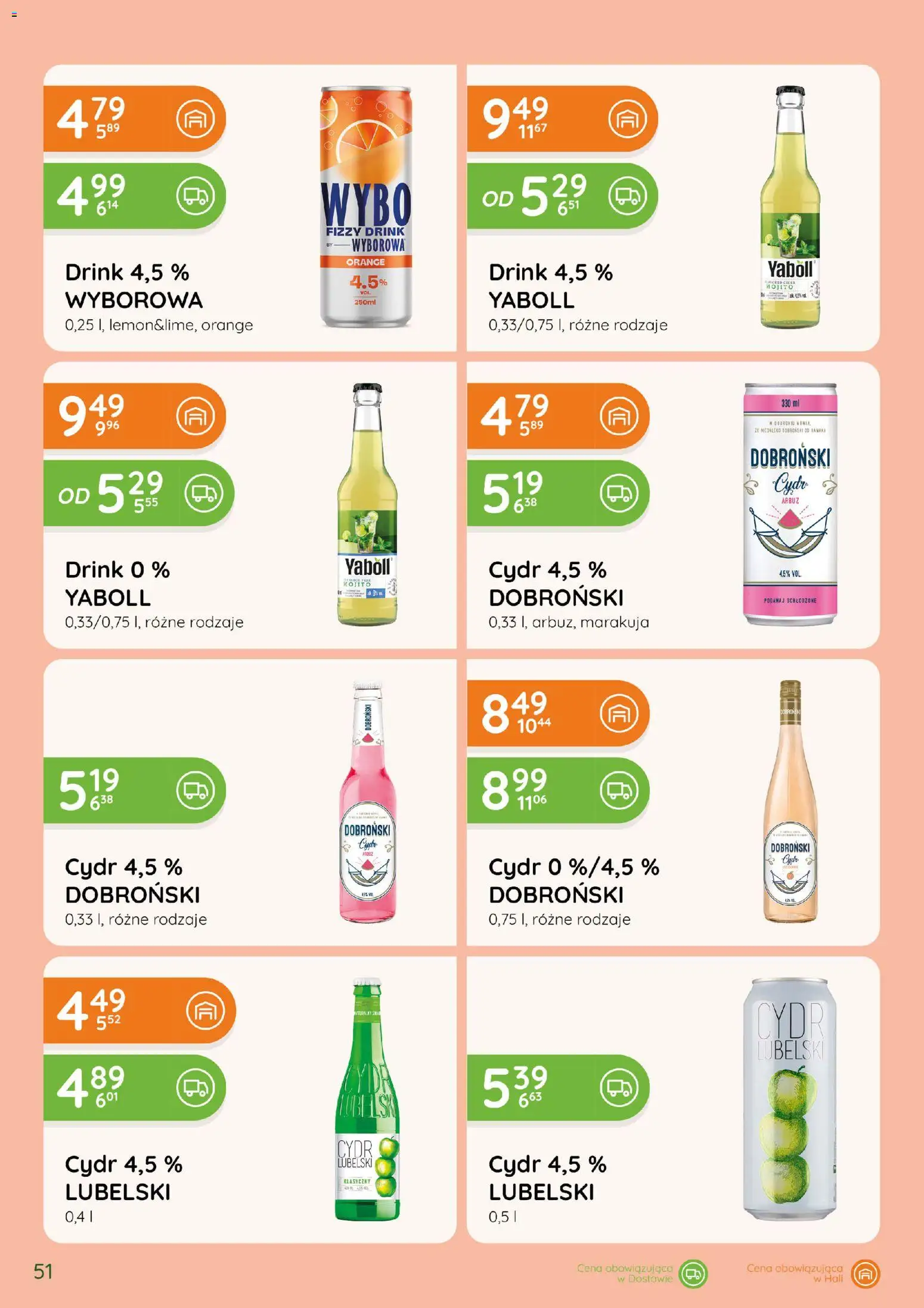 Eurocash gazetka - Katalog Alkoholowy od 01.10.2026 | Strona: 51 | Produkty: Arbuz, Mojito, Marakuja, Cydr Lubelski