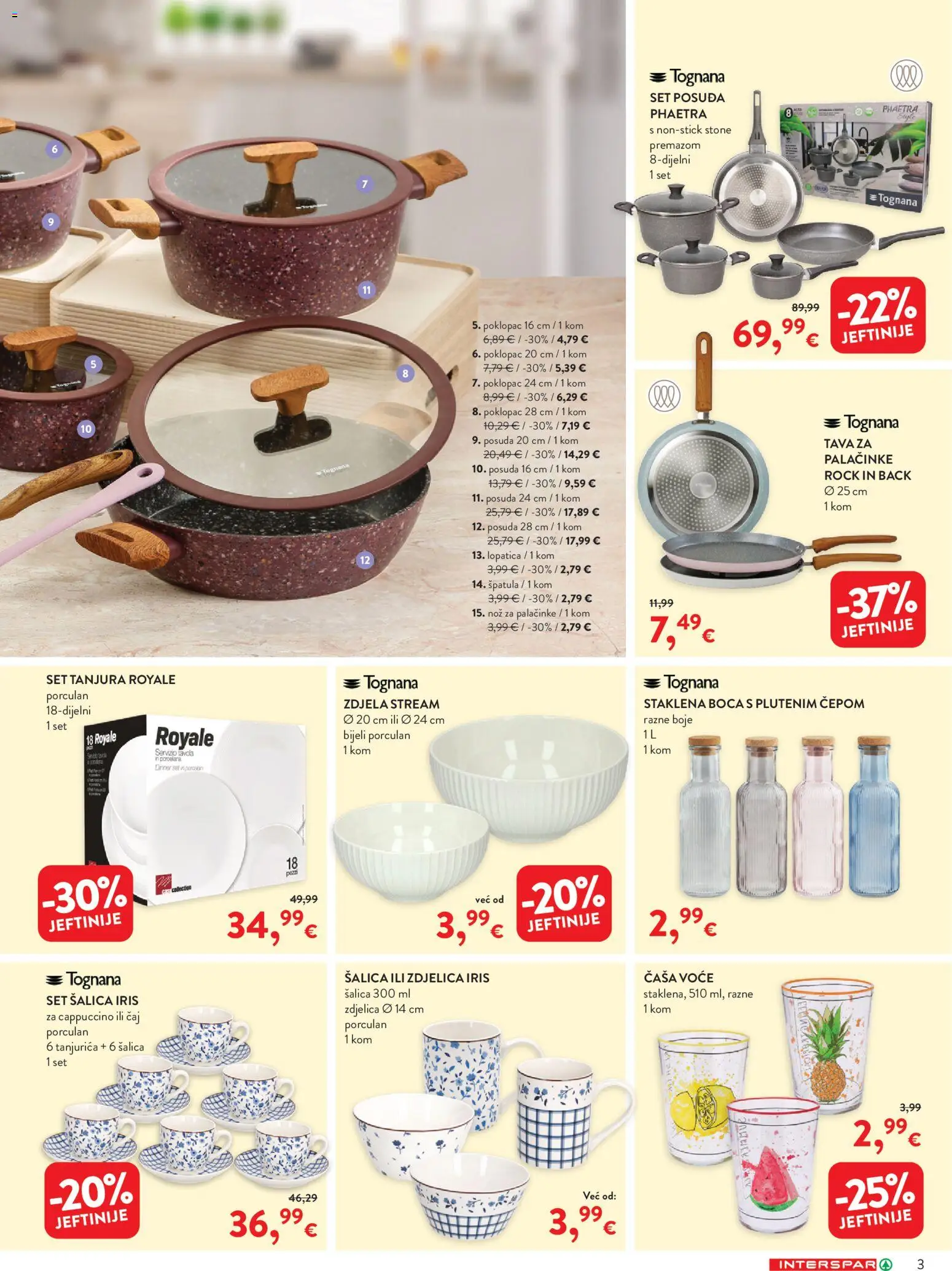 Interspar katalog | vrijedi od 15.04.2026 | Stranica: 3 | Proizvodi: Set tanjura, Nož, Voće, Cappuccino