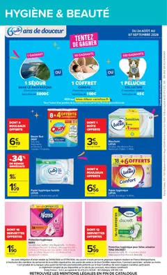 Carrefour - Prévisualisation de Carrefour catalogue valide à partir de 24/08/2026 | Page: 62 | Produits: Protection hygiénique, Mouchoirs, Hygiène, Serviettes