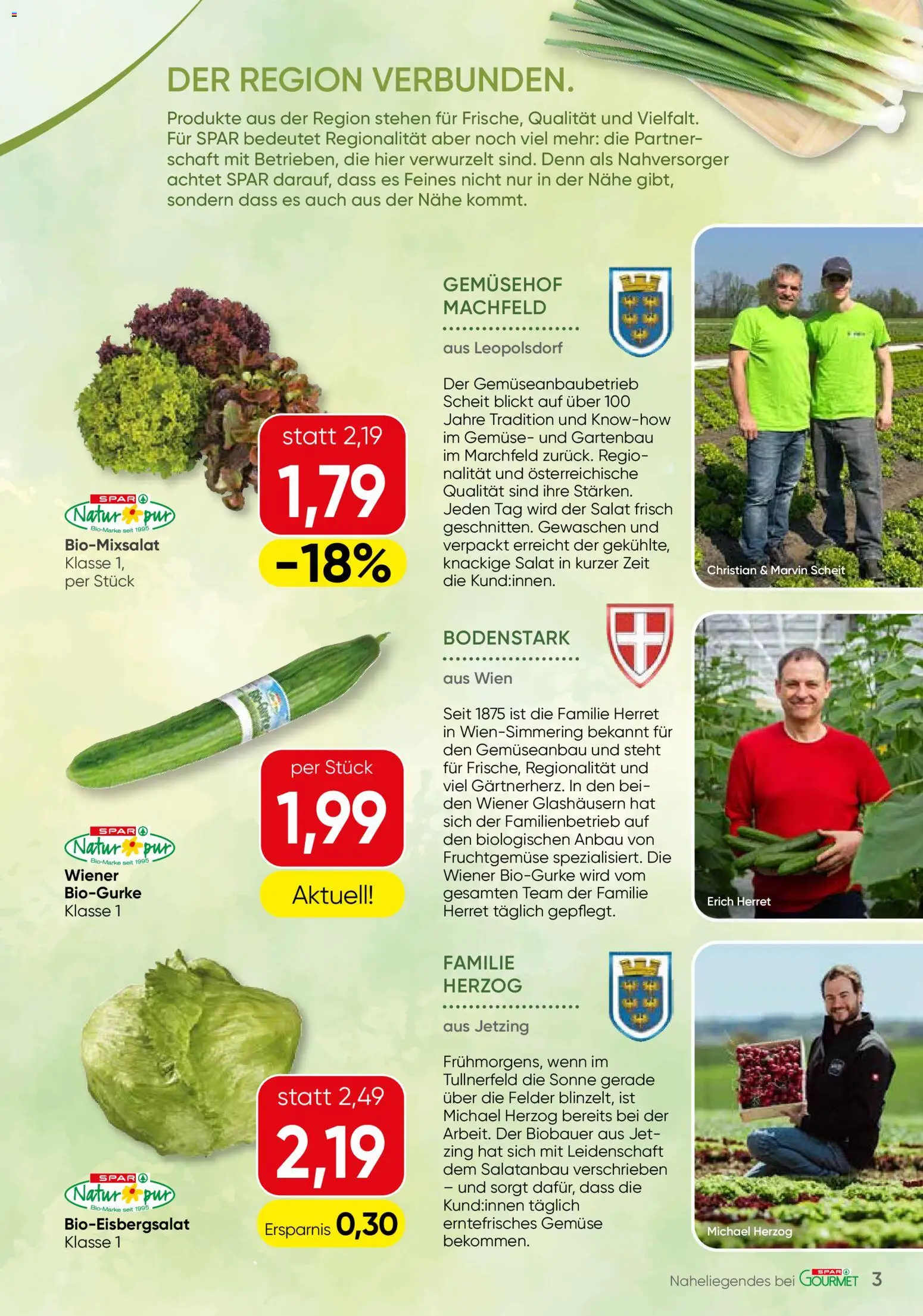 SPAR Gourmet Regionaler Genuss gültig ab 21.05.2026 | Seite: 3 | Produkte: Salat, Gemüse