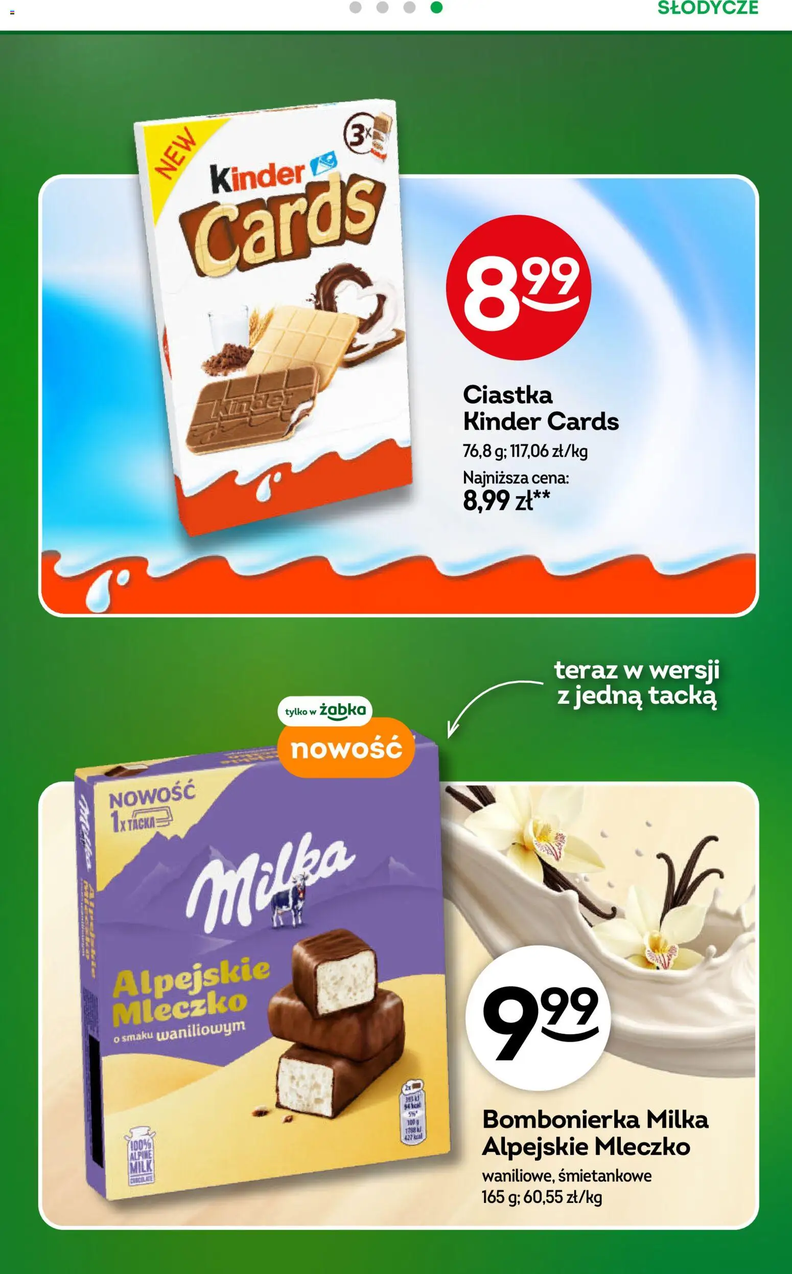 Żabka gazetka od 10.08.2026 | Strona: 31 | Produkty: Bombonierka, Milka, Ciastka, Kinder cards