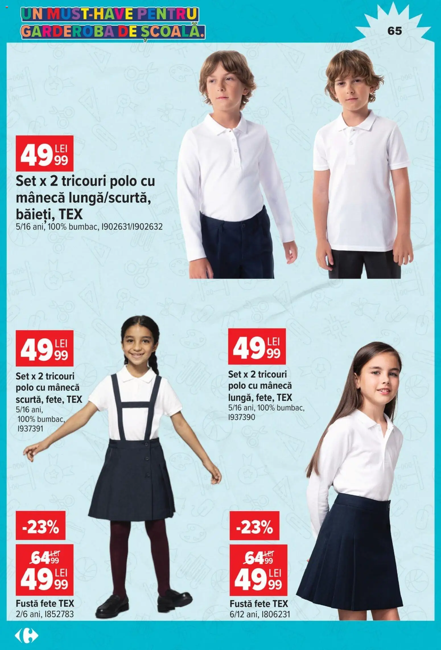 Noul catalog Carrefour – valabil de la 12.08.2026 | Pagină: 65 | Produse: Tex