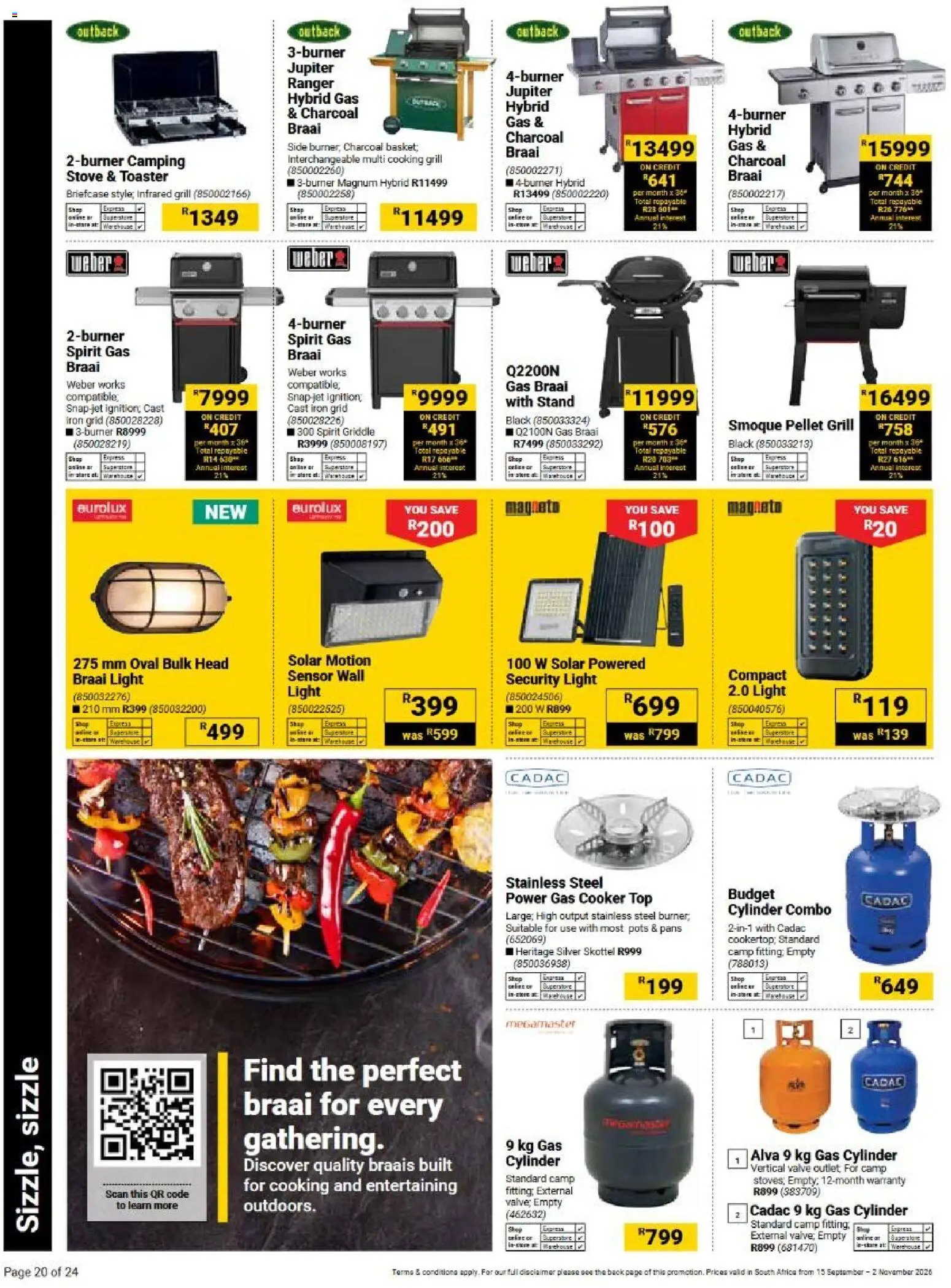 New Builders catalogue – valid from 15/09/2026 | Page: 20 | Products: Toaster, Pots, Pans, Valve