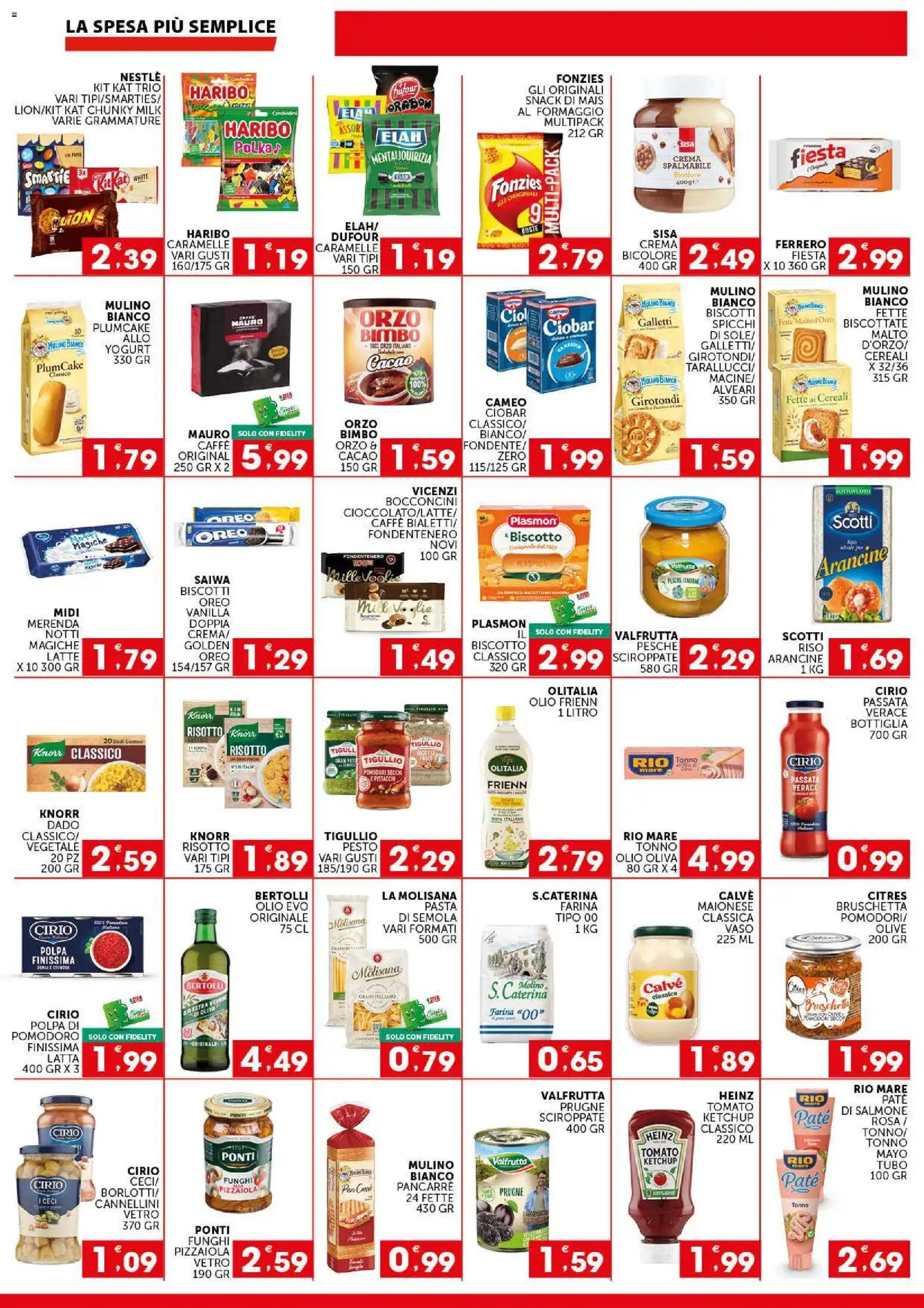 Volantino SISA del 29/10/2026 | Pagina: 3 | Prodotti: La Molisana, Formaggio, Olive, Pesche