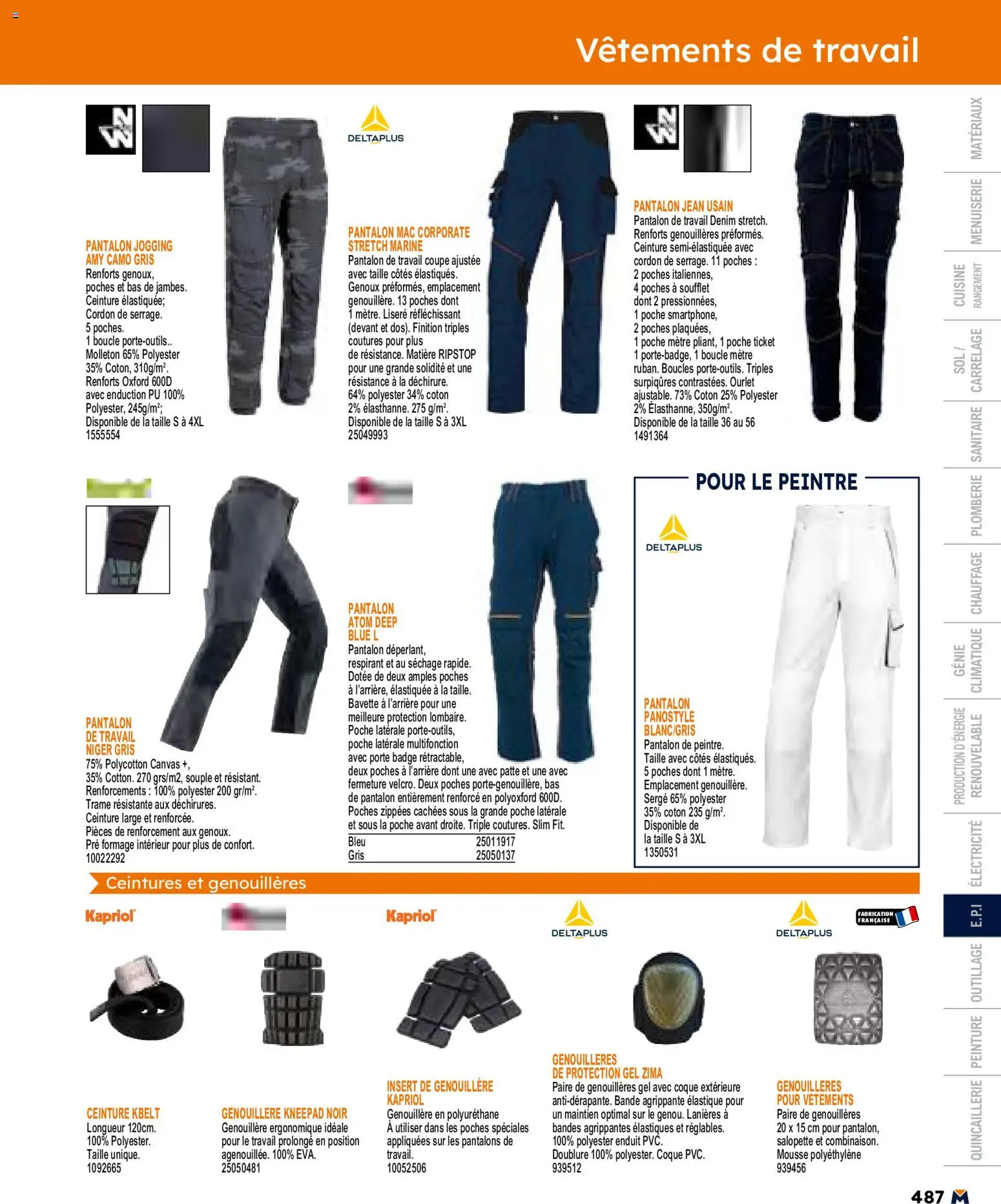 {H1} | Page: 487 | Produits: Ceinture, Mètre, Porte, Bavette