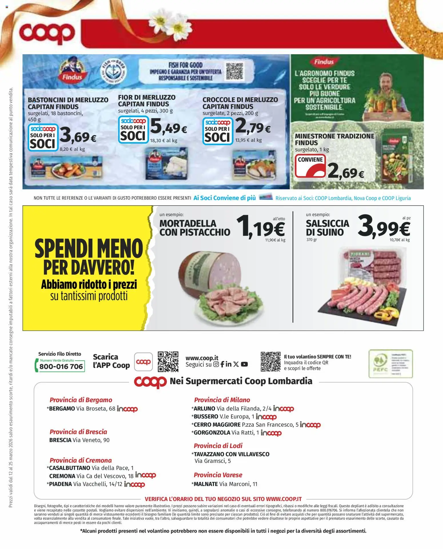 Volantino COOP del 12.03.2026 | Pagina: 20 | Prodotti: Minestrone, Tè, Suino, Data