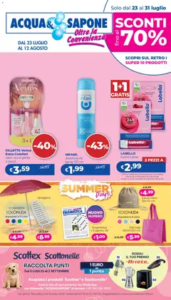 Anteprima del volantino Acqua e Sapone volantino 10/2026 valido a partire dal 23/07/2026