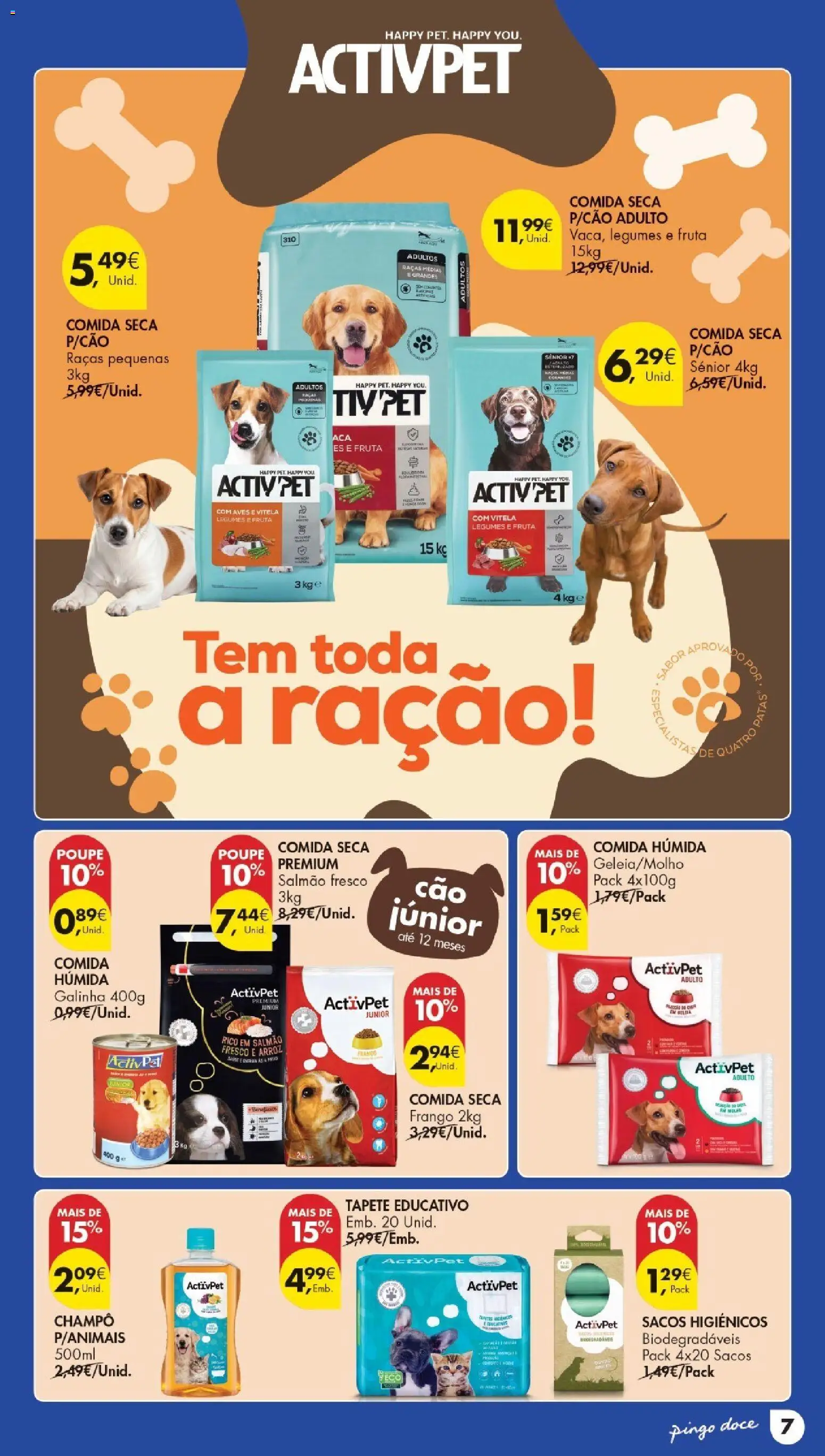 Pingo Doce folheto Especial Petfood │ válido de 29/09/2026 | Página: 7 | Produtos: Vitela, Champô, Legumes, Salmão fresco
