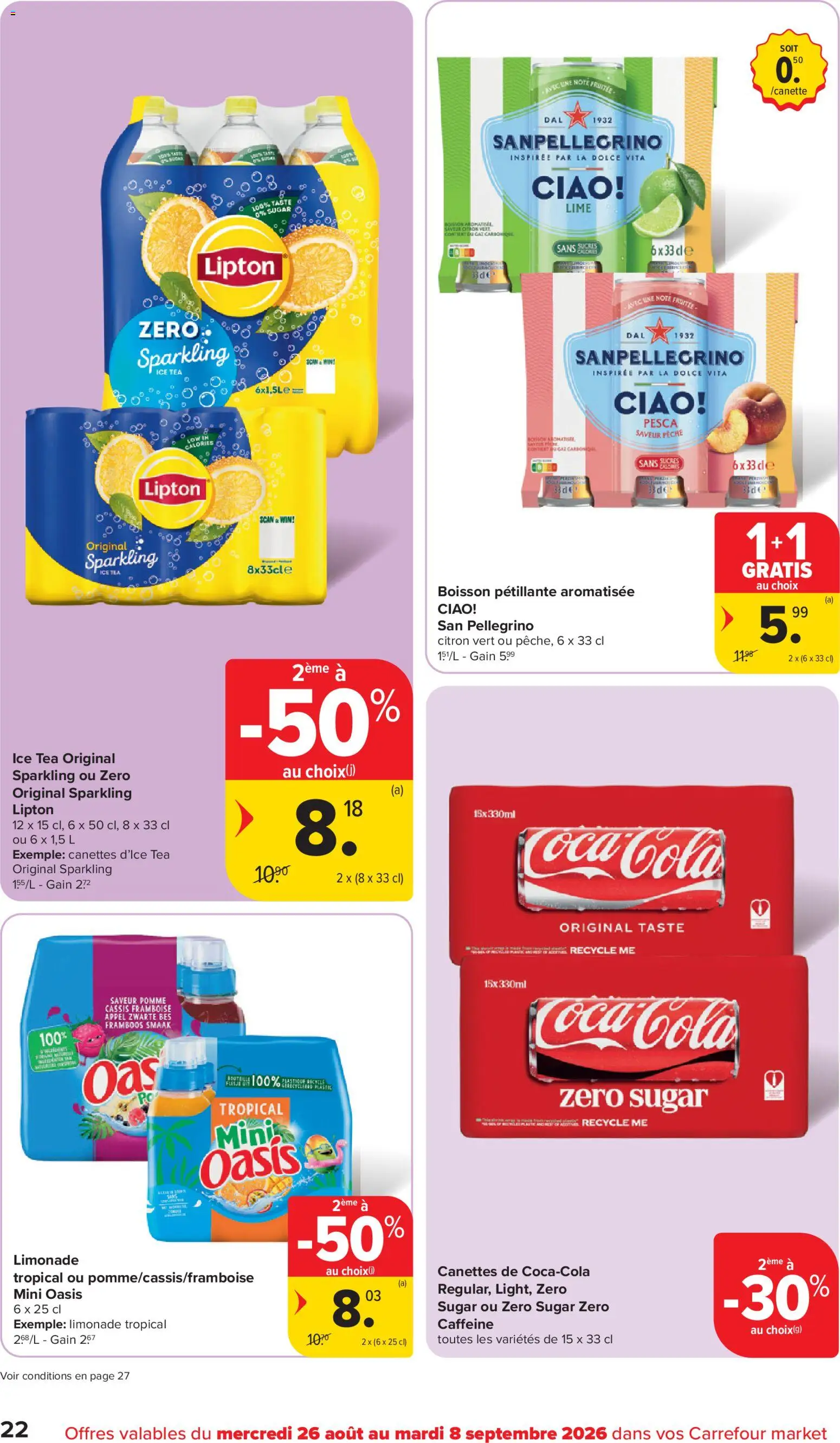 {H1} | Pagina: 22 | Producten: Coca Cola, Limonade, Cassis, La