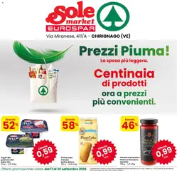 Anteprima del volantino Eurospar volantino Sole market valido a partire dal 17/09/2026