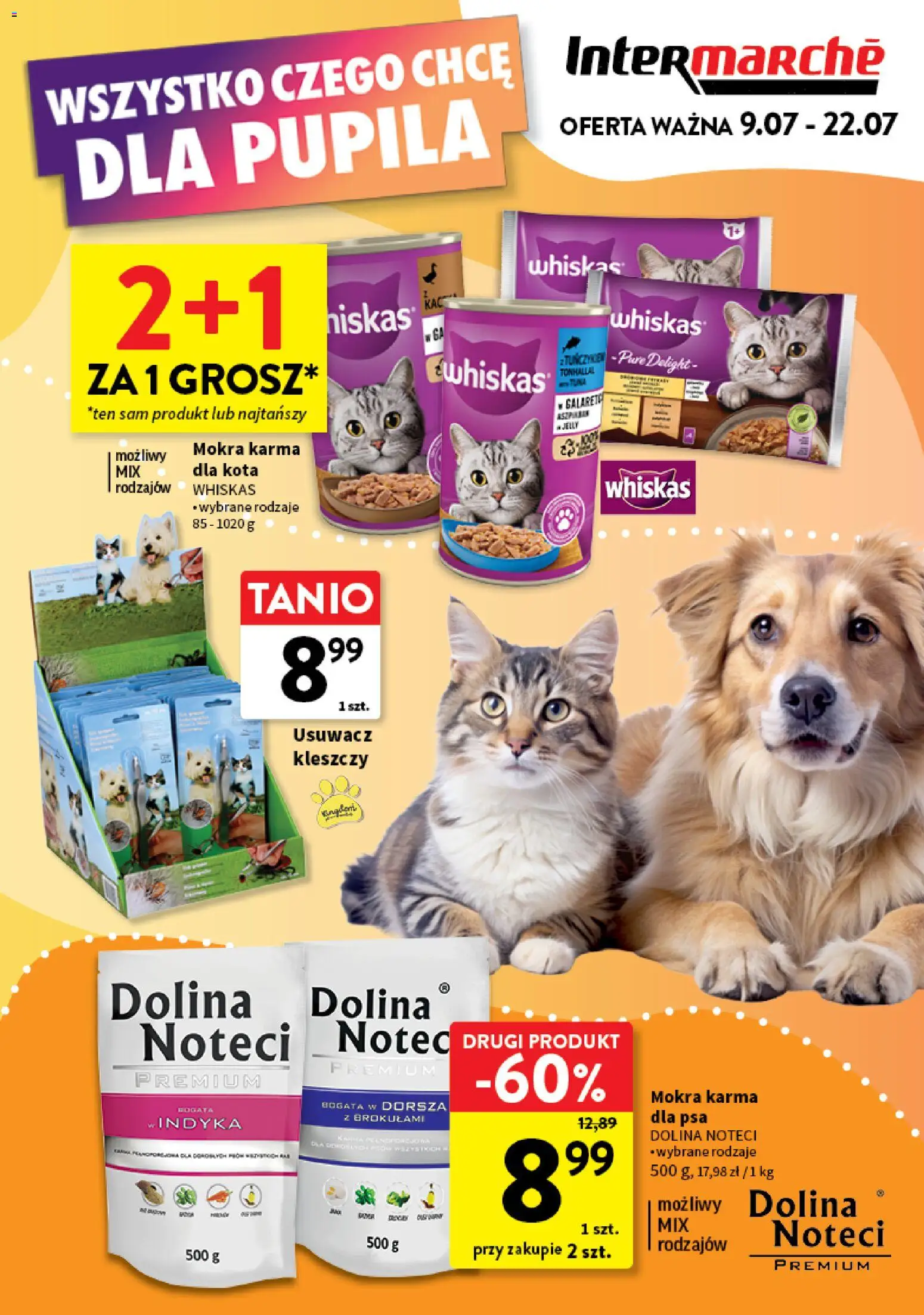 Intermarche gazetka - Wszystko czego chcę dla pupila od 09.07.2026 | Strona: 1 | Produkty: Karma dla kota