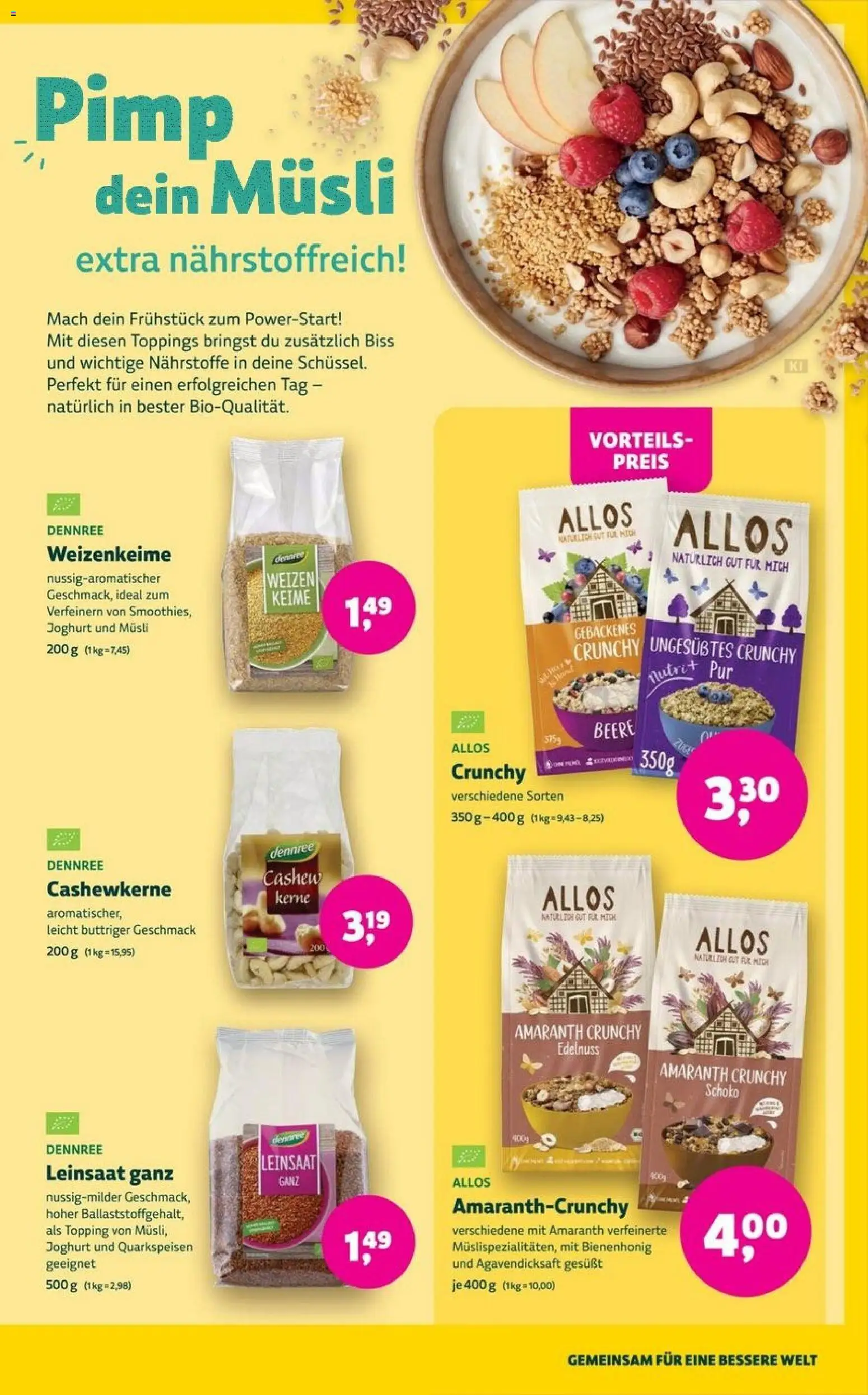 BioMarkt Prospekt – gültig ab 12.08.2026 | Seite: 11 | Produkte: Musli, Joghurt, Cashew