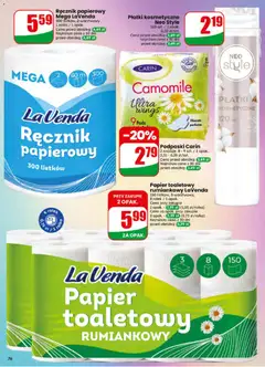 Pogląd oferty "Dino gazetka" - ważna od 24.06.2026 | Strona: 76 | Produkty: Papier toaletowy, Podpaski, Płatki kosmetyczne, Płatki