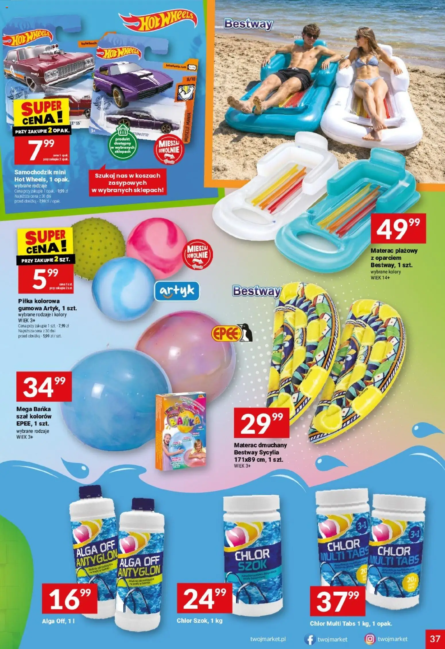 Twój Market gazetka od 15.07.2026 | Strona: 37 | Produkty: Mak, Szal, Materac