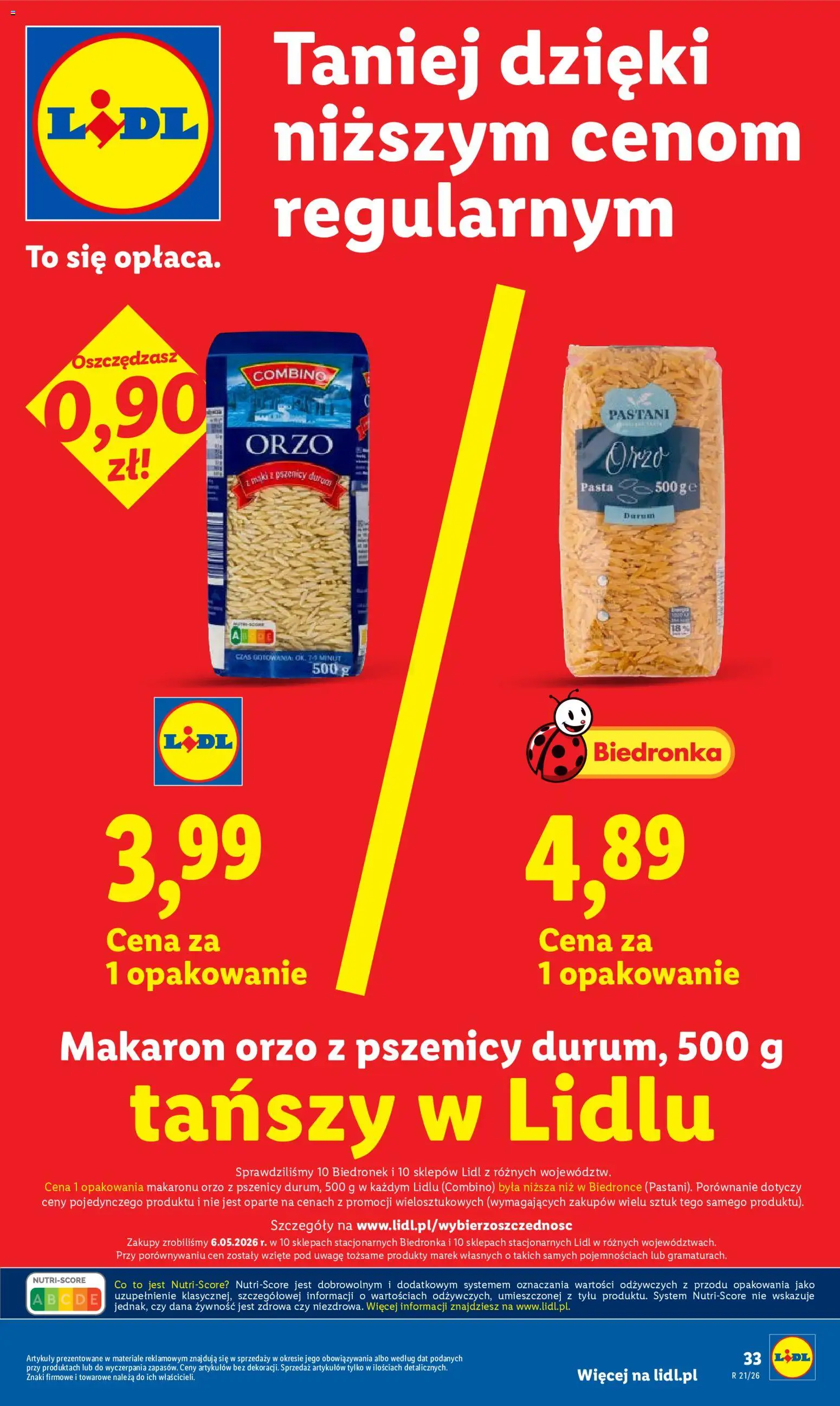 Lidl gazetka od 21.05.2026 | Strona: 33 | Produkty: Makaron orzo, Makaron