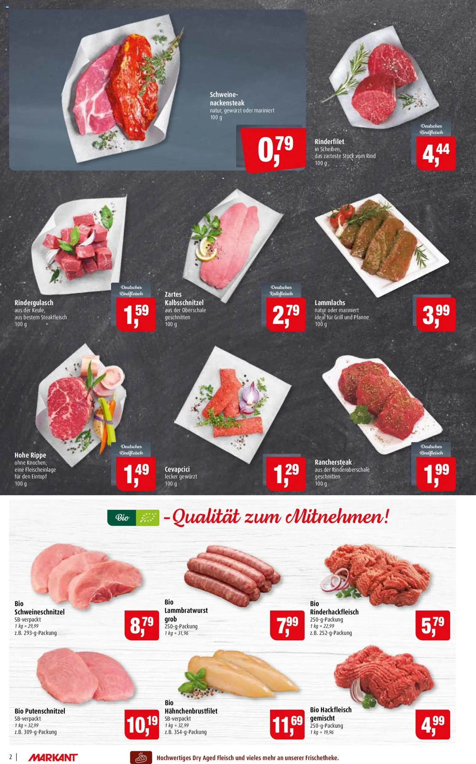 Markant Prospekt – gültig ab 31.08.2026 | Seite: 2 | Produkte: Grill, Rindergulasch, Putenschnitzel, Fleisch