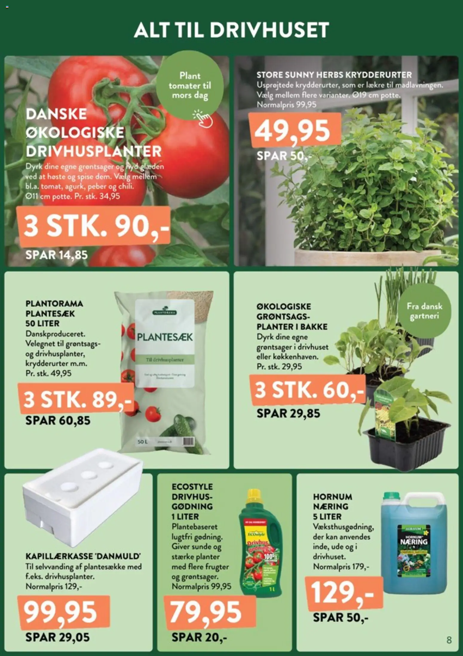 Plantorama tilbudsavis – gyldig fra 08.05.2026 | Side: 8 | Produkter: Tomater, Peber, Søm