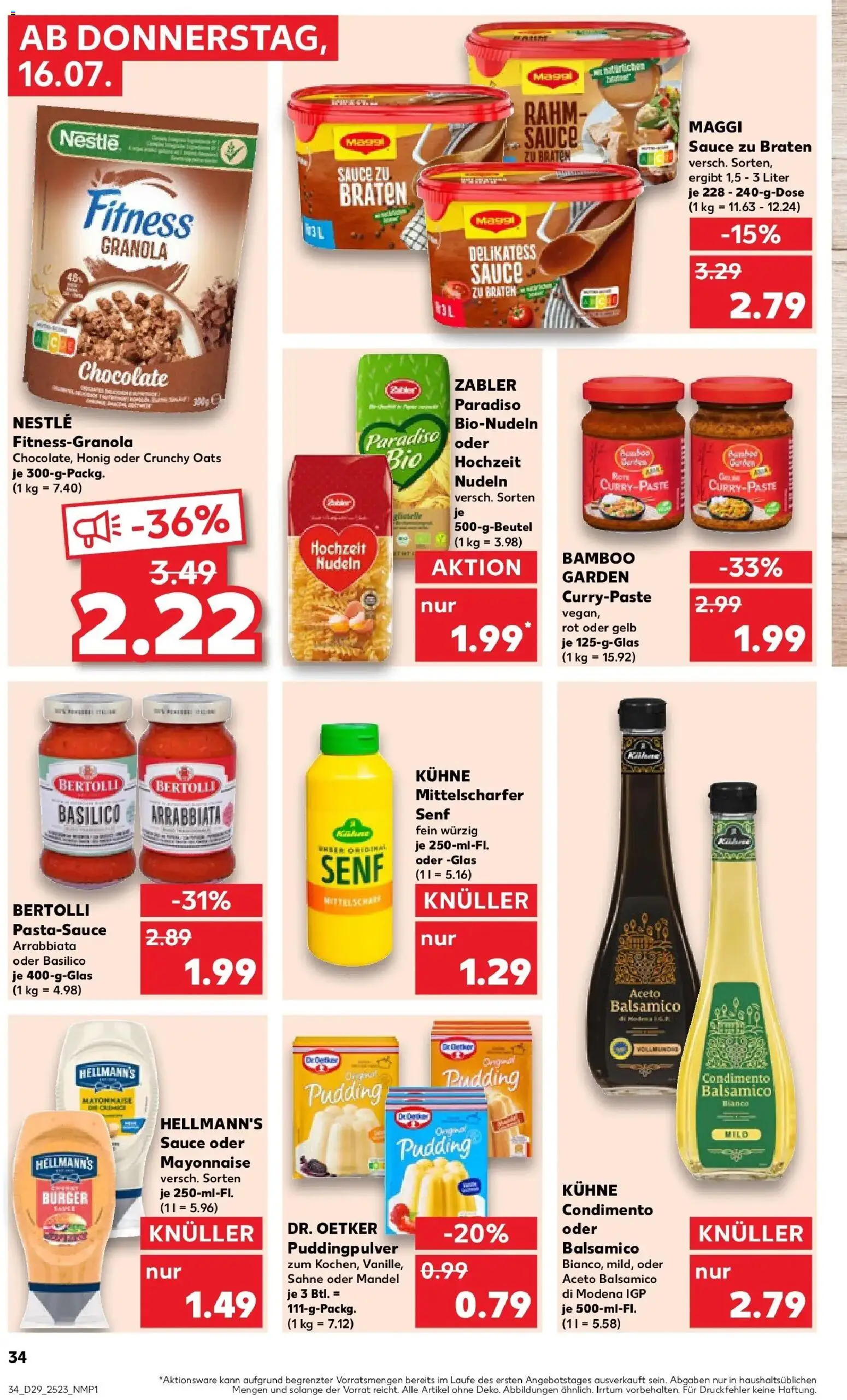Kaufland Prospekt Oppenheim – gültig ab 13.07.2026 | Seite: 43 | Produkte: Maggi, Burger, Nudeln, Sahne