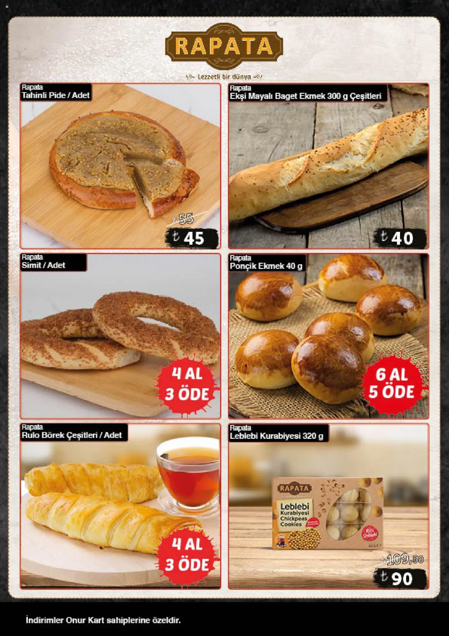 Onur Market - Katalog Gurme - 16.06.2026 tarihinden itibaren geçerlidir | Sayfa: 13 | Ürünler: Ekmek, Simit