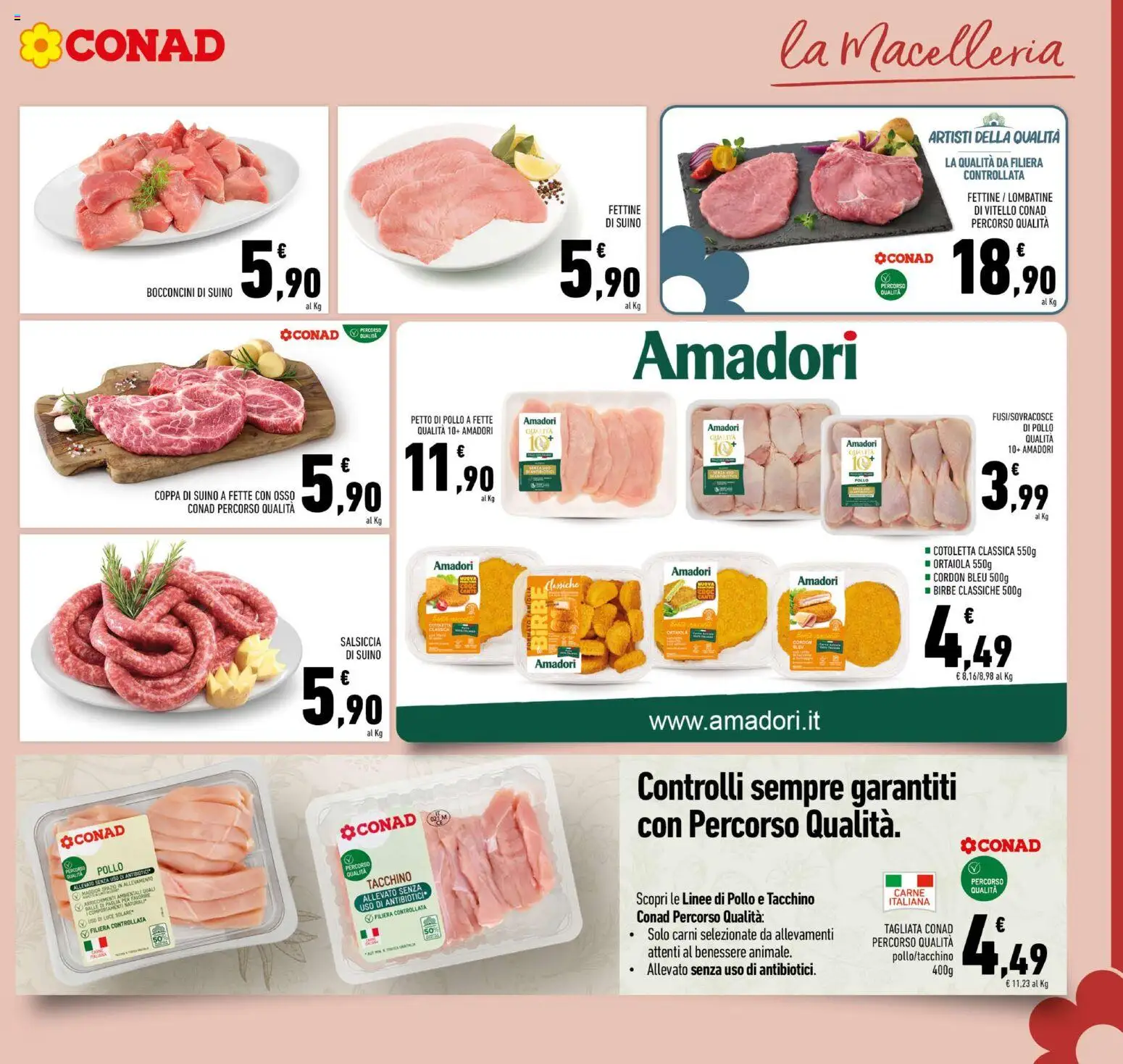 Volantino Conad del 01/07/2026 | Pagina: 5 | Prodotti: Petto di Pollo, Pollo, Suino, Tacchino