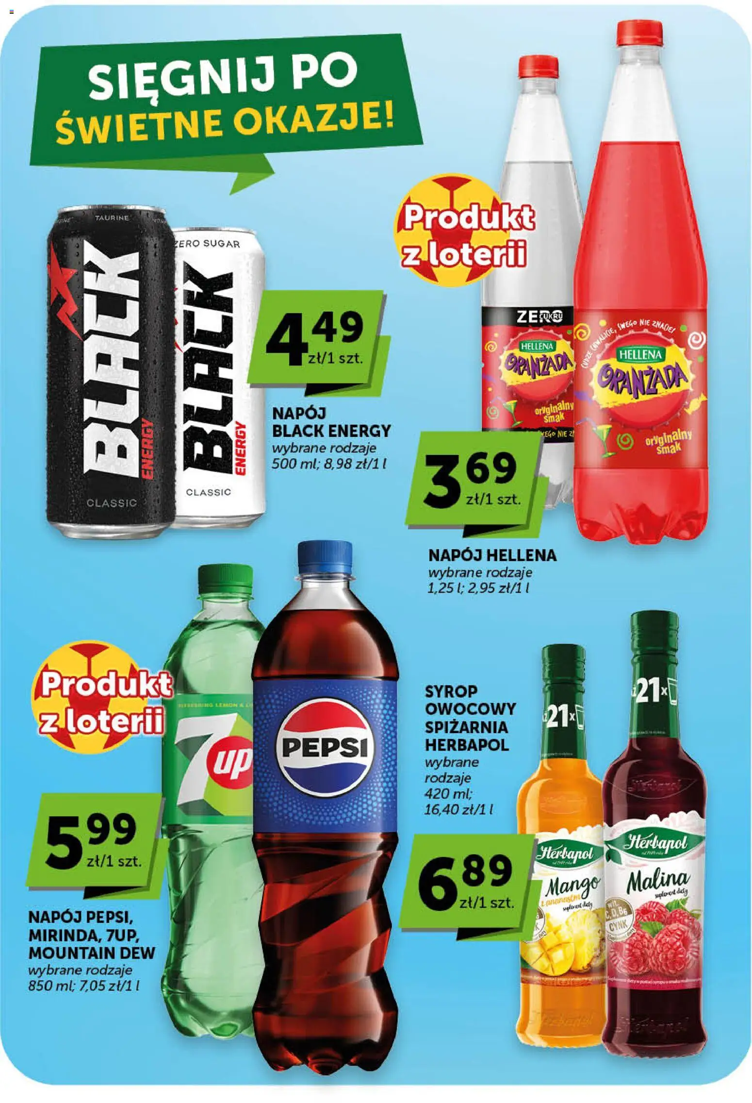 Groszek gazetka od 11.06.2026 | Strona: 30 | Produkty: Mango, Syrop, Malina, Pepsi