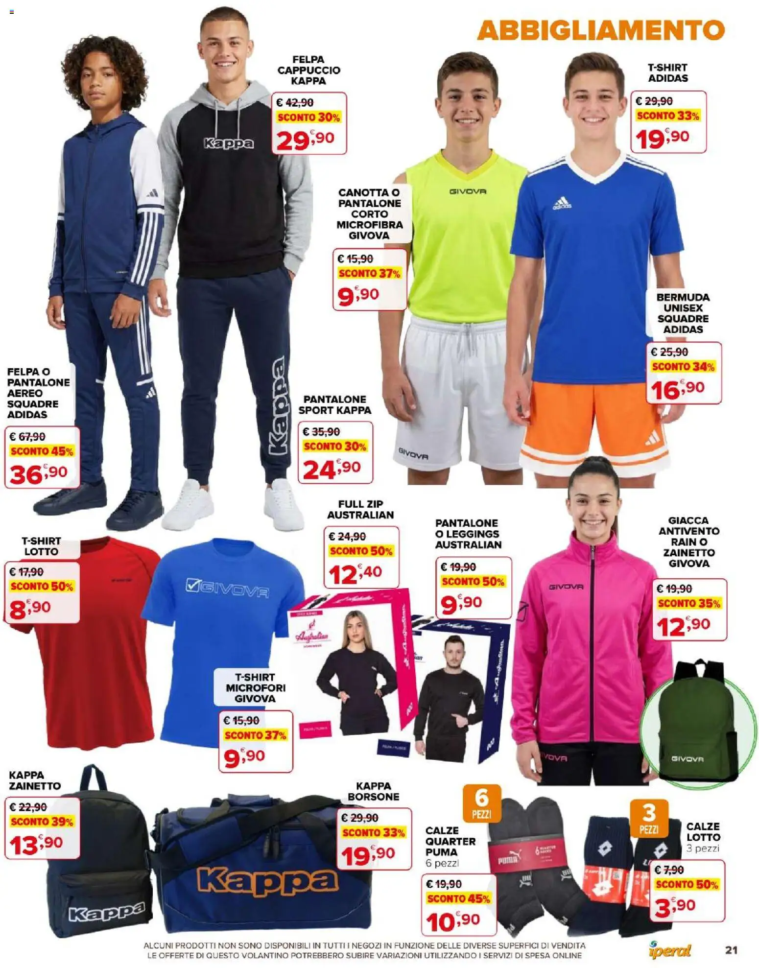 Volantino Iperal del 15/07/2026 | Pagina: 21 | Prodotti: Canotta, Leggings, Bermuda, Cappuccio